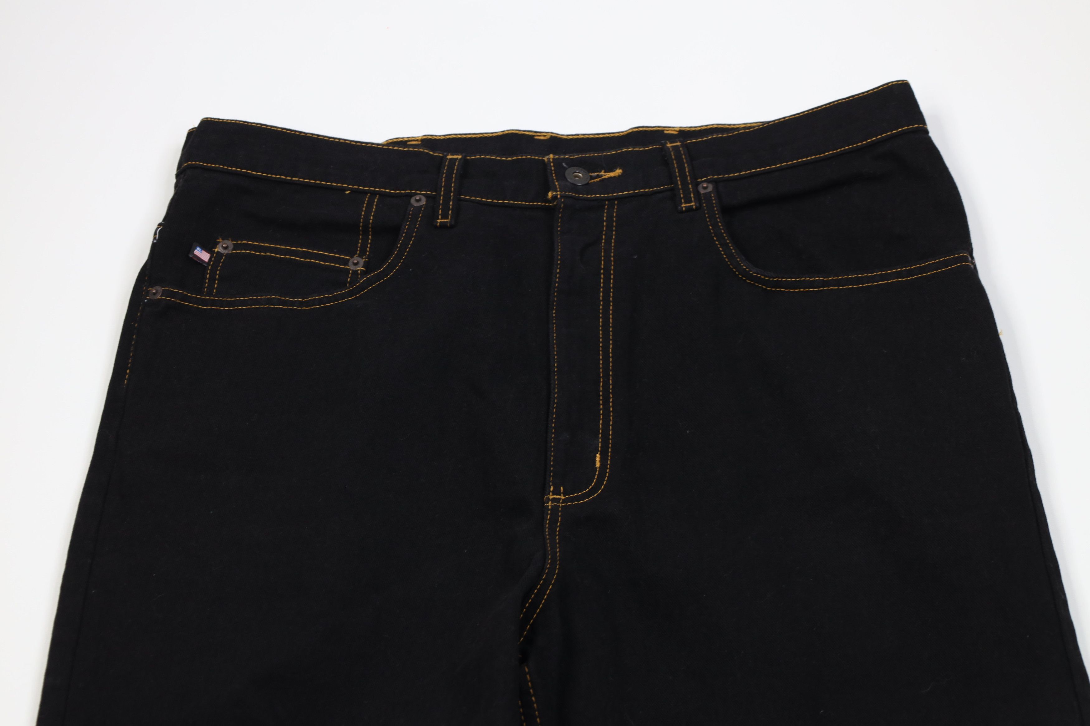Polo Ralph Lauren Vintage 90s Ralph Lauren Loose Fit Wide Leg Jeans Black Size US 38 / EU 54 - 2 Thumbnail