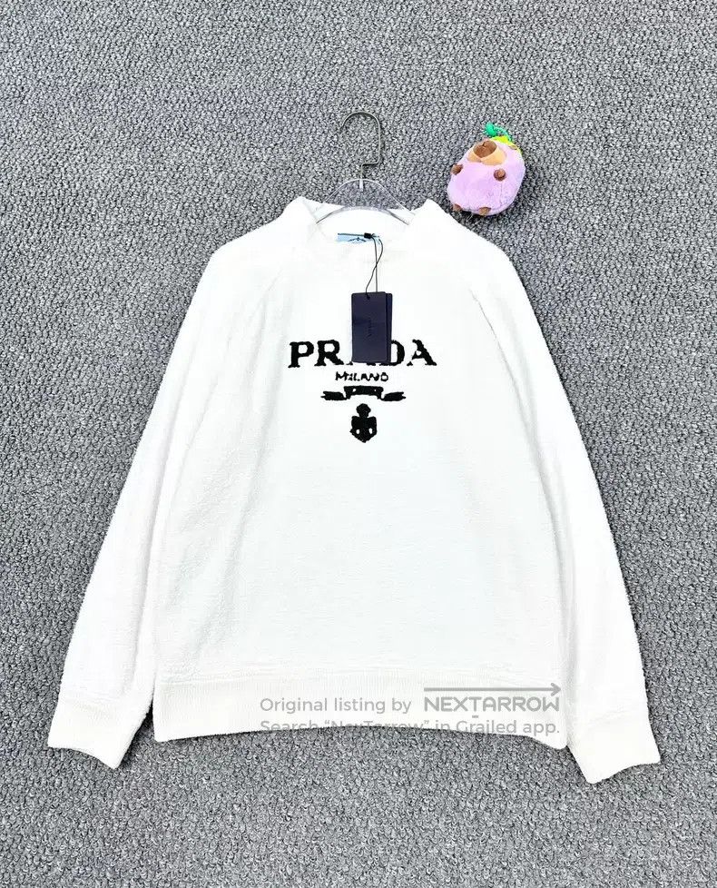 Prada Prada White towel logo pattern letter logo long-sleeved sw Size US XS / EU 42 / 0 - 1 Thumbnail