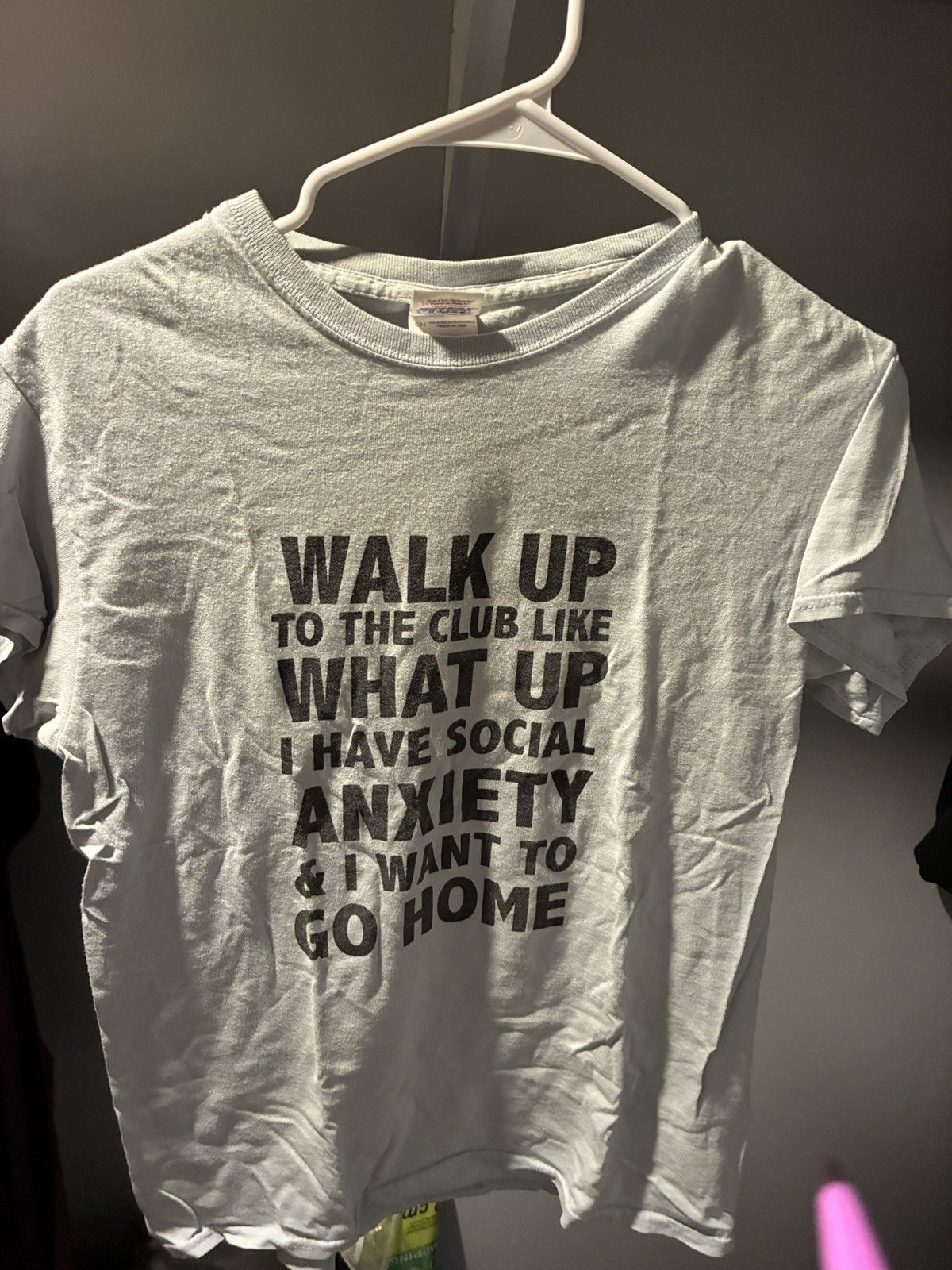 Other Baby blue short sleeve shiet with funny saying size small Size S / US 4 / IT 40 - 1 Thumbnail