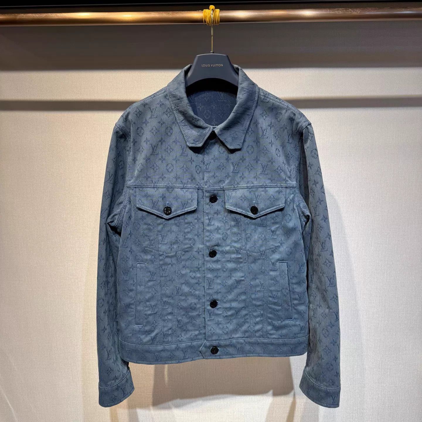 Louis Vuitton Louis Vuitton slate blue Monogram all over denim 48 new Size US M / EU 48-50 / 2 - 1 Thumbnail