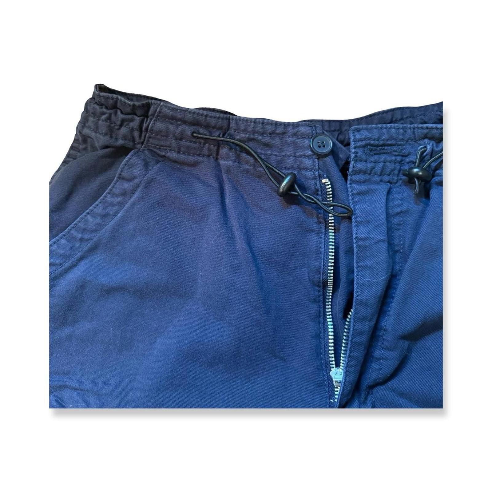 Designer Brandy Melville Navy Blue Cargo Pants Drawstring Waist Size 42" / US 20 - 4 Thumbnail