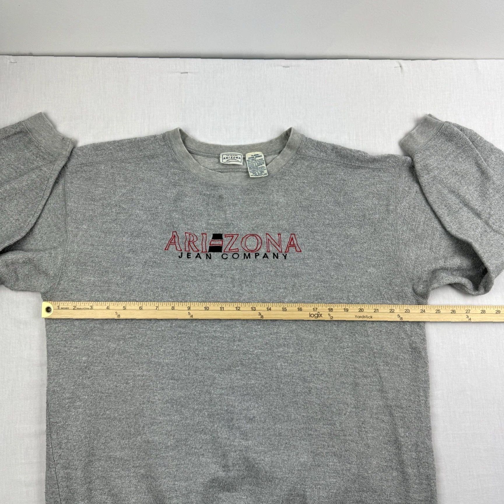Vintage VINTAGE Arizona Jeans Co Sweatshirt Mens XL Gray Pullover Embroidered 90s Y2K Grunge Decade Size US XL / EU 56 / 4 - 7 Thumbnail