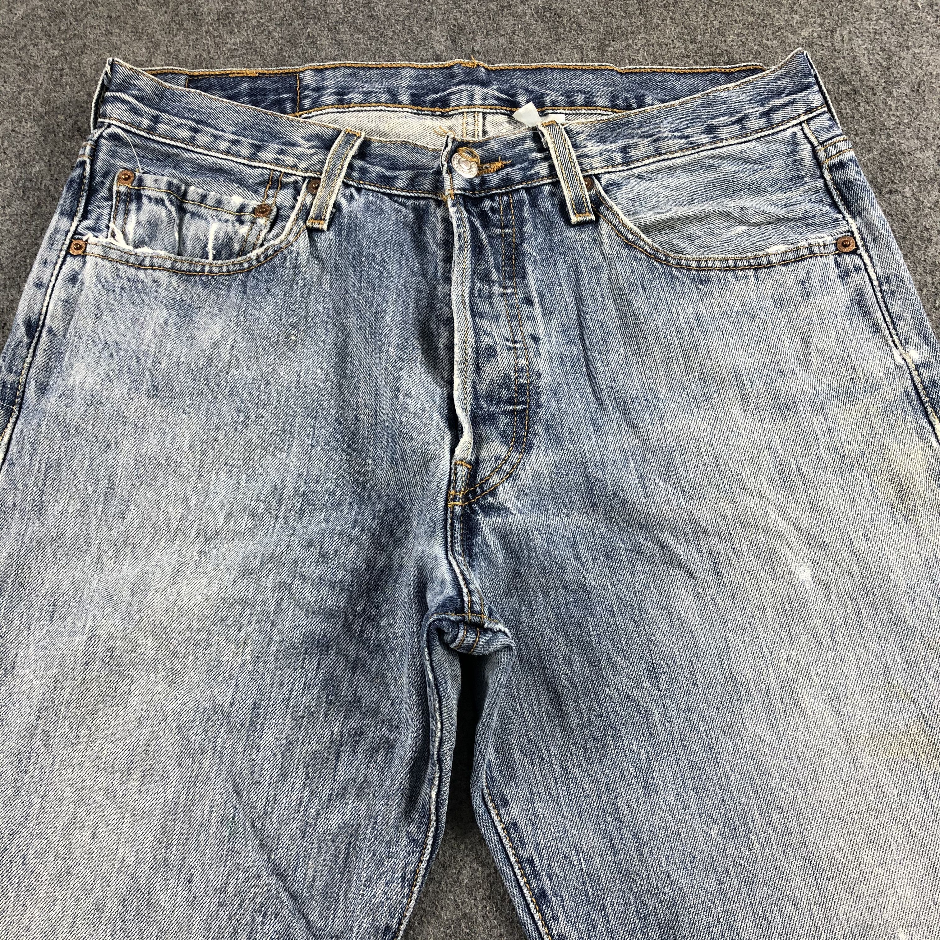 Levi's Vintage 90s Blue Wash Levis 501 Jeans-J2044 Size US 33 - 3 Thumbnail