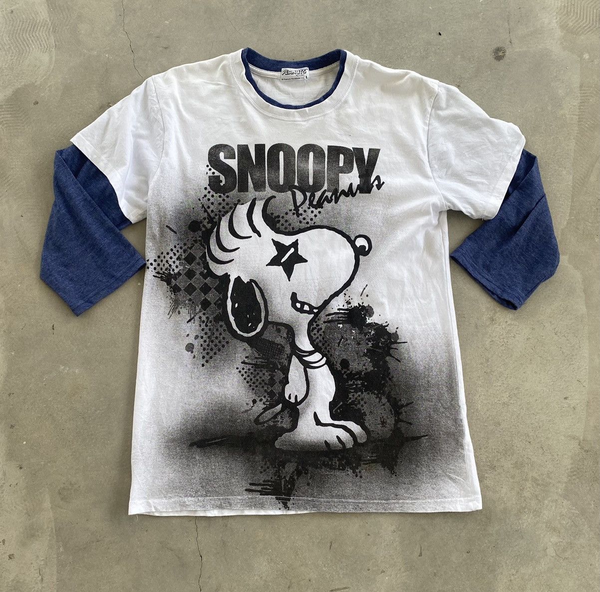 Peanuts × Vintage VINTAGE SNOOPY PEANUTS ROCK ON RAGLAN TEE Size US L / EU 52-54 / 3 - 1 Thumbnail
