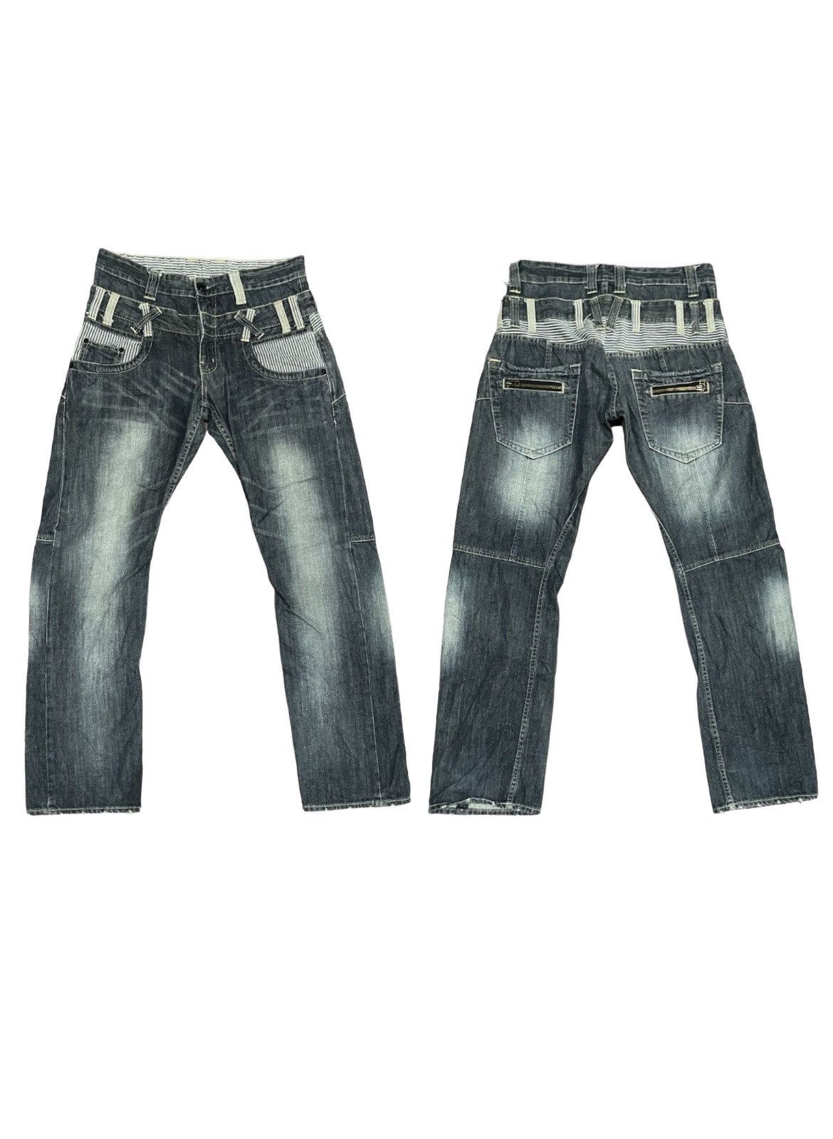 Japanese Brand Rare💥Japanese Double Waisted Denim Jeans Size US 32 / EU 48 - 1 Thumbnail