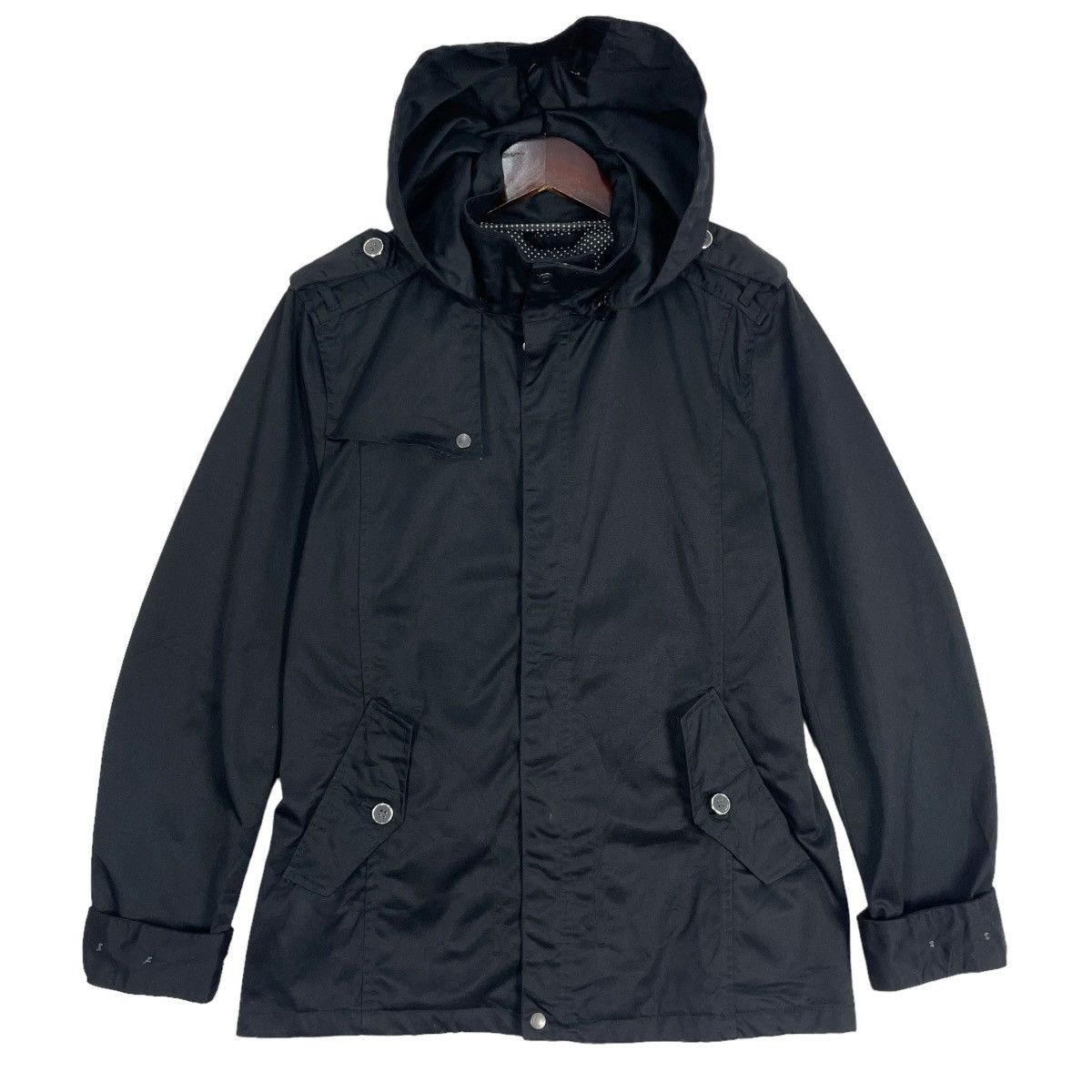 image of Louis Chavlon Light Jacket Military in Black, Men's (Size Medium)