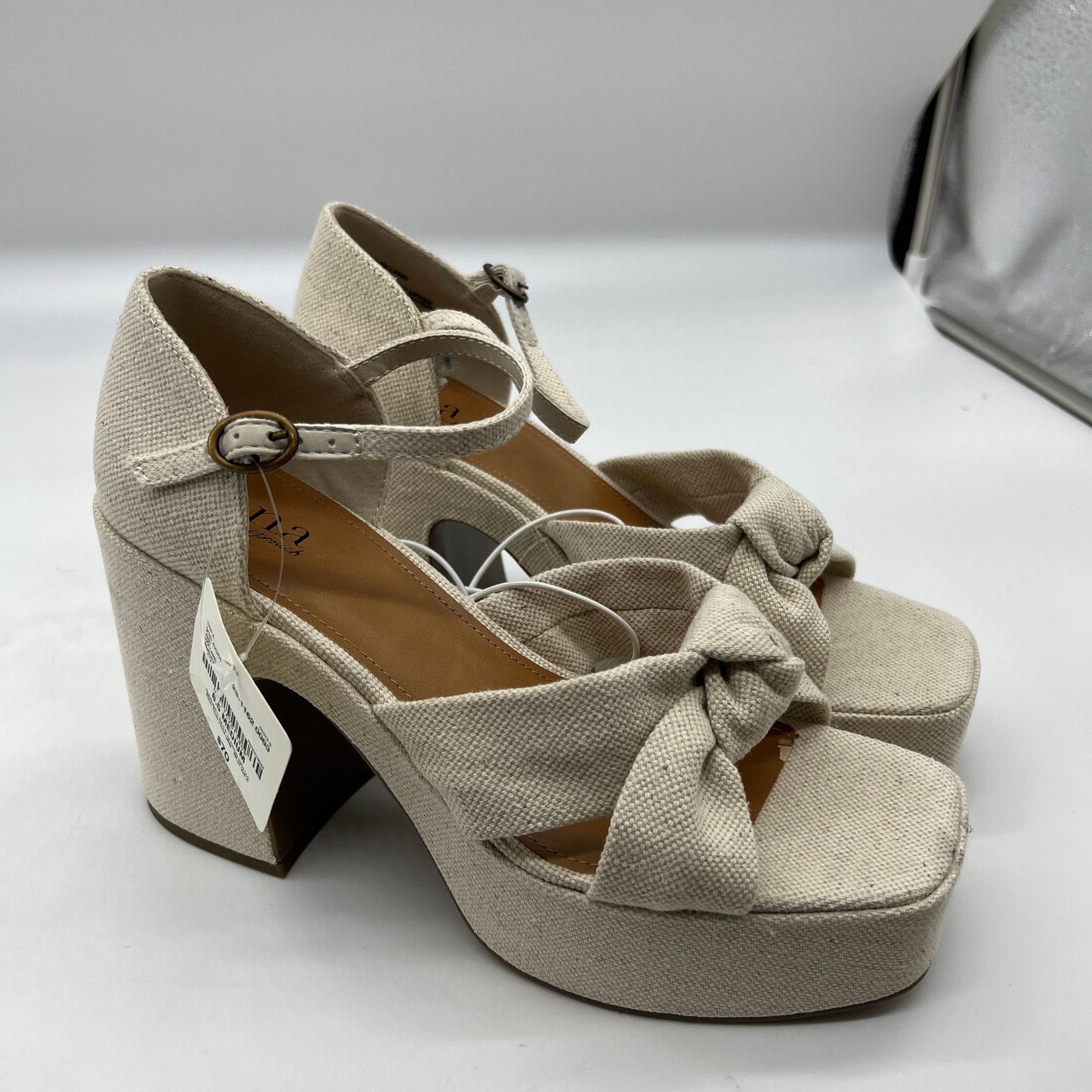 Other a.n.a Womens Holland Heeled Sandals Denim Platform Size US 8.5 / IT 38.5 - 1 Thumbnail