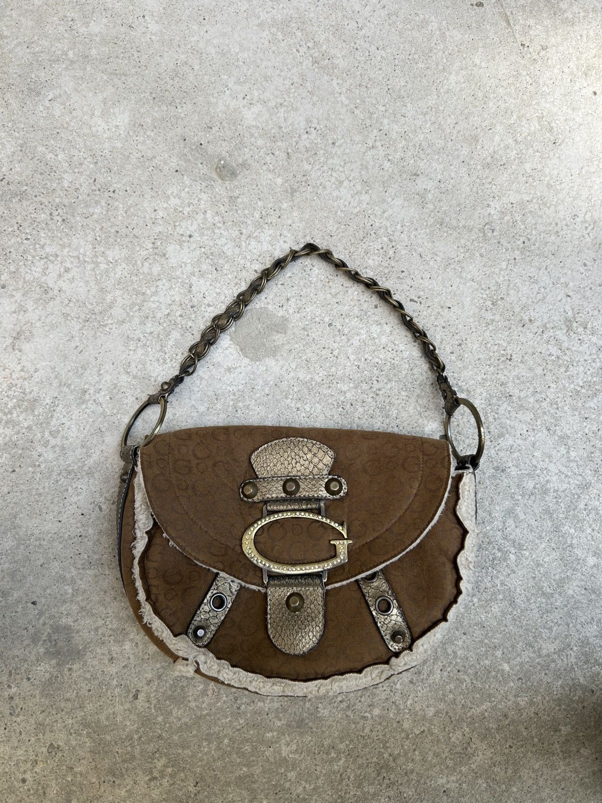 Guess Guess Camel brown padded Shoulder Bag Y2K monogram print Bag Size ONE SIZE - 1 Thumbnail