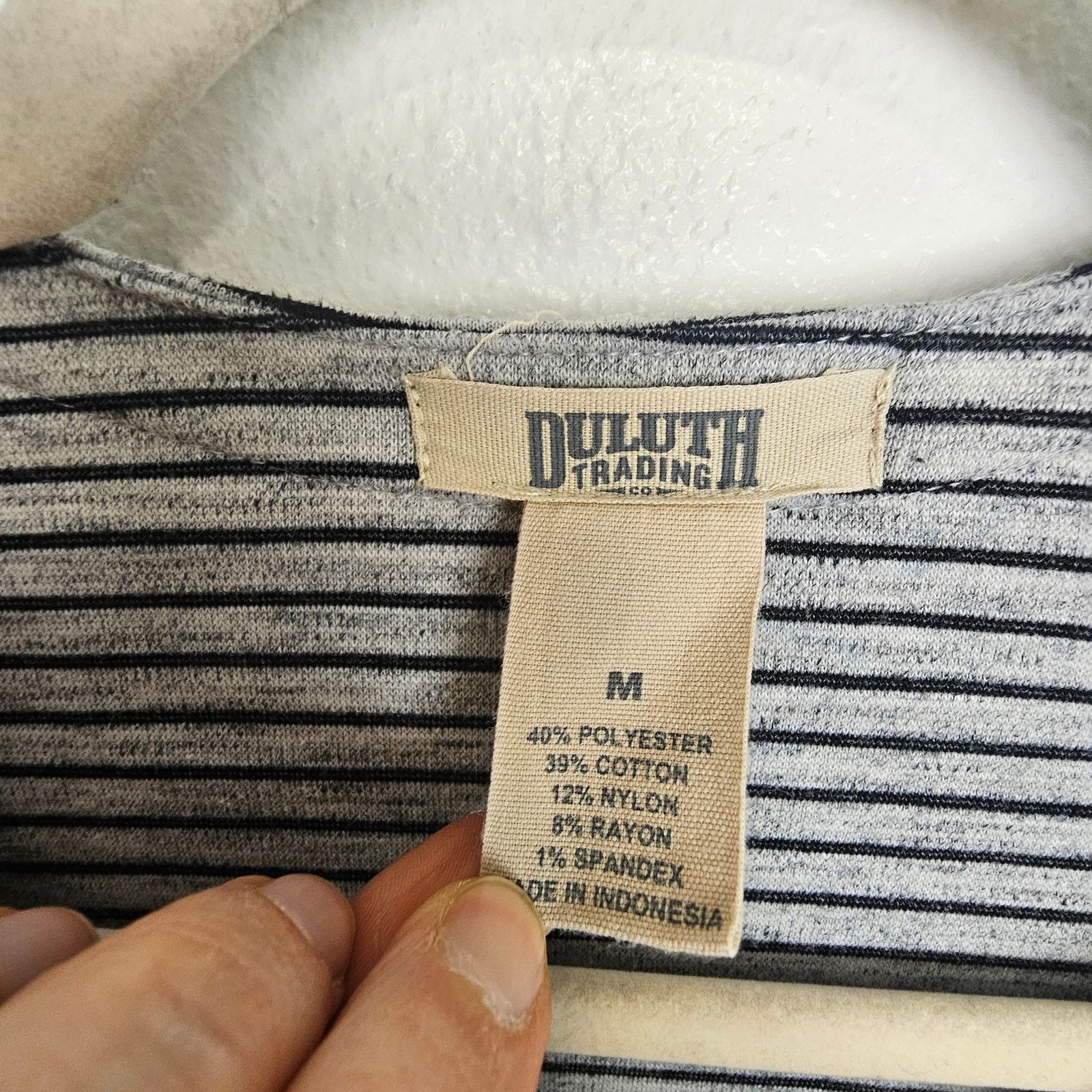 Duluth Trading Company Duluth Trading Co. Sweater w Pockets Gray Black Striped M Size M / US 6-8 / IT 42-44 - 7 Thumbnail