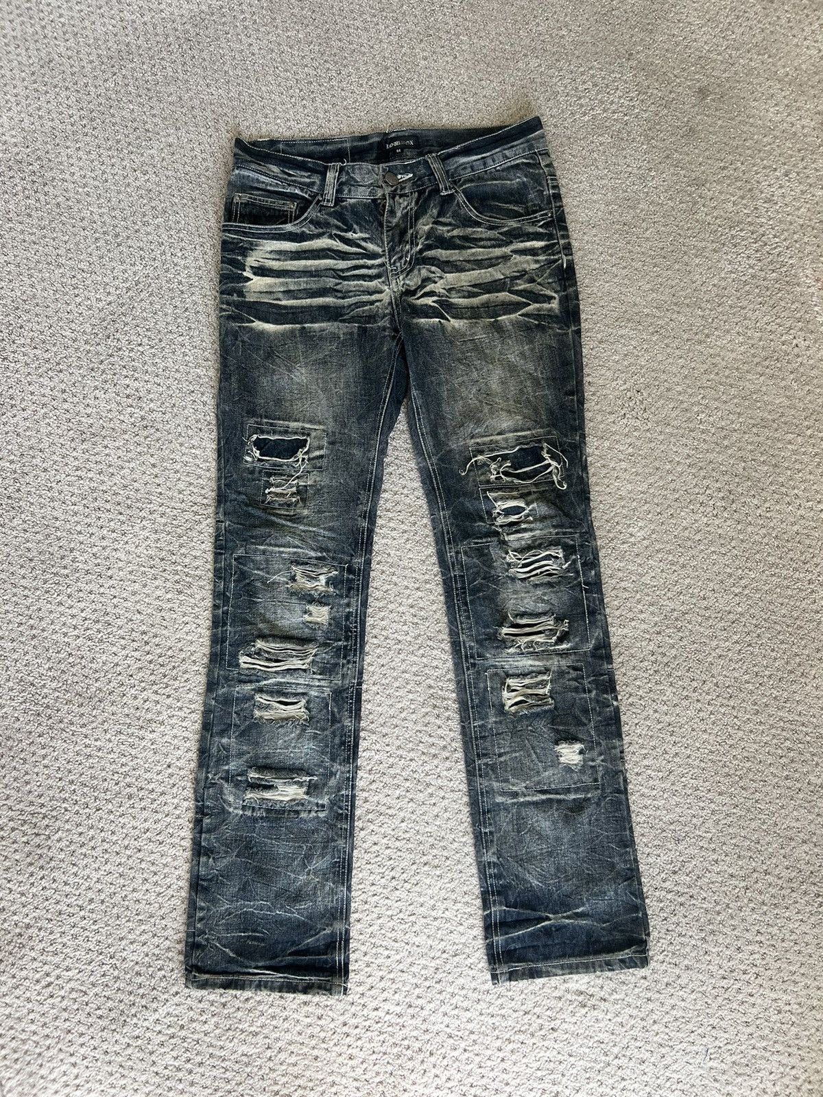 image of Black Faded Lowbox Denim, Men's (Size 32)