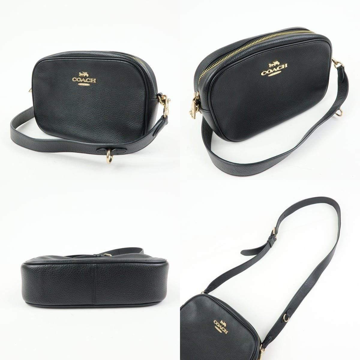 Coach Coach Camera Bag Leather Crossbody Black Size ONE SIZE - 3 Thumbnail