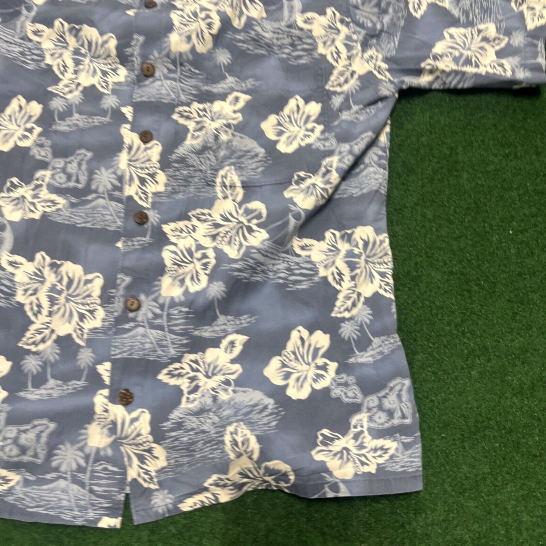 Hilo Hattie Vintage Rare Hilo Hattie Hawaiian Mens Shirt Size Large Blue Floral Paradise Size US L / EU 52-54 / 3 - 3 Thumbnail
