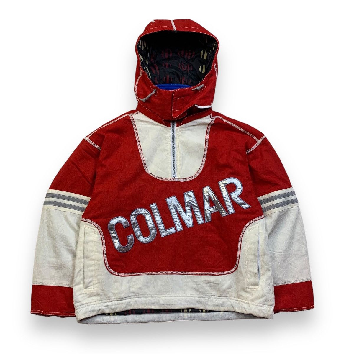 image of Vintage 90's Colmar Halfzip Jacket in Reds, Men's (Size Medium)