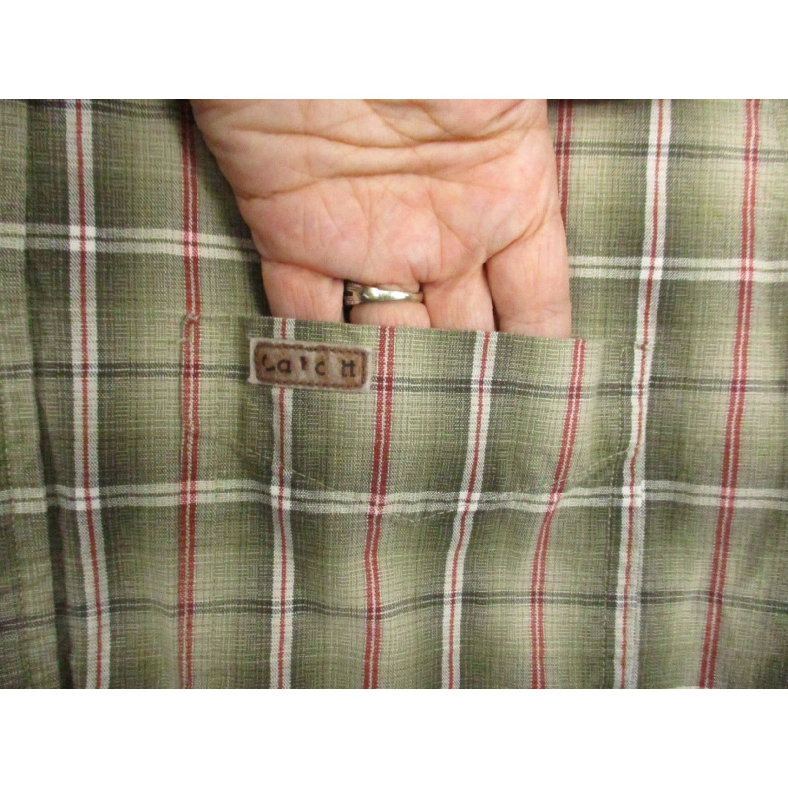 Carhartt Carhartt Shirt Long Sleeve Flannel Red Plaid Brown Men Large Relaxed Fit Button-Up Outdoor Pockets 90s Theme Mens Size US L / EU 52-54 / 3 - 2 Thumbnail