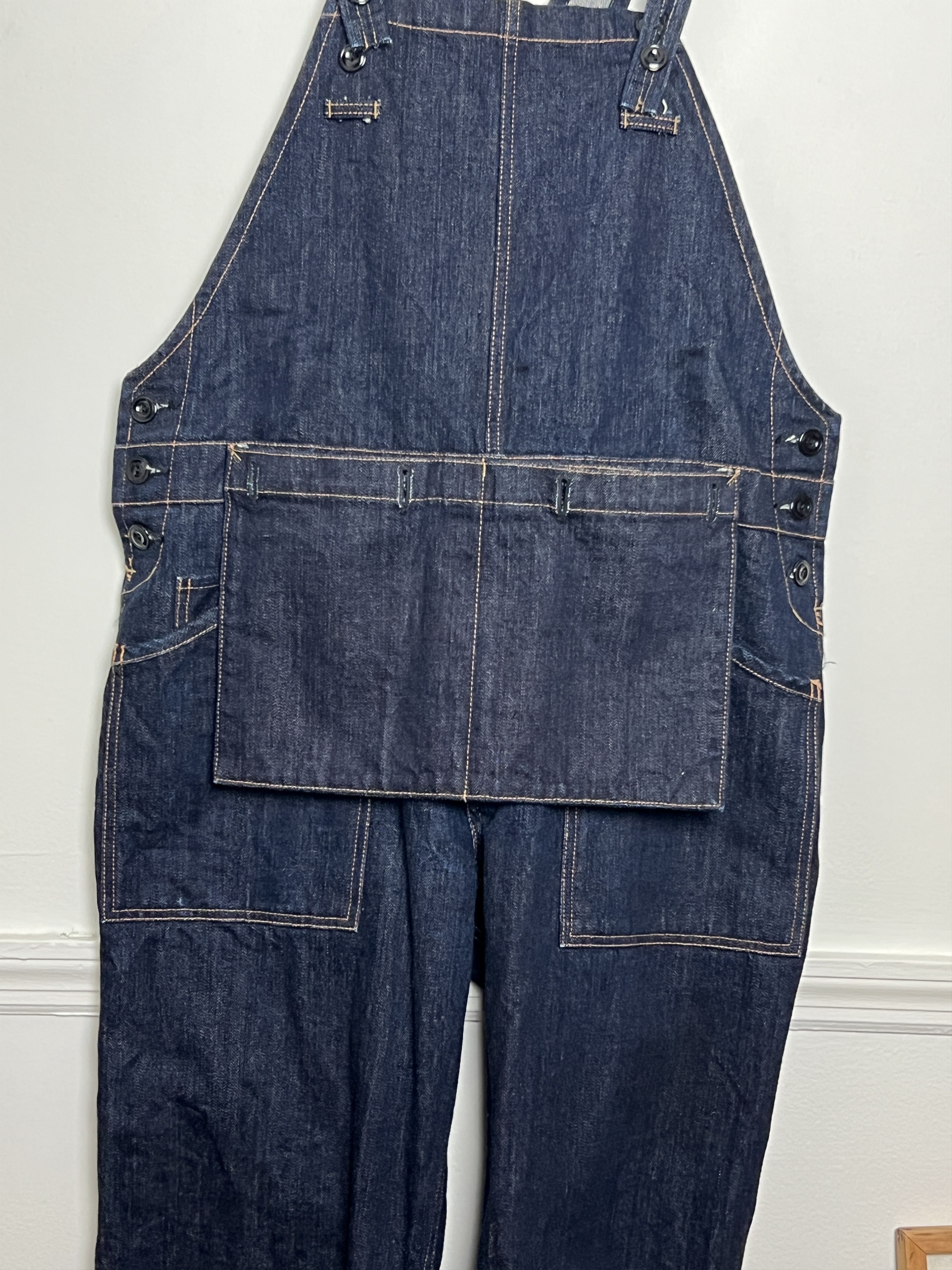 BLACK SIGN Denim Delta Apron Overalls. Size US 34 / EU 50 - 10 Thumbnail