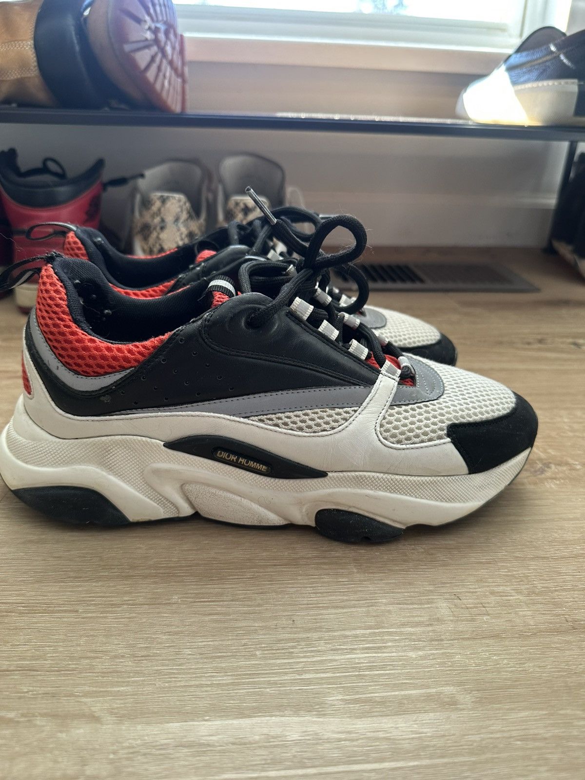 Dior Dior B22 Red Black Sneakers Size US 9 / EU 42 - 5 Thumbnail