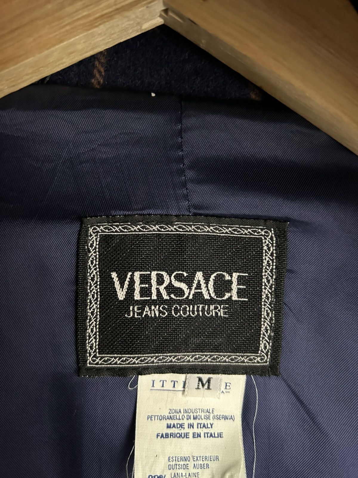 Versace ⚡️Vintage Luxury Versace Wool Flannel Hoodie Zipper Jacket Size US M / EU 48-50 / 2 - 12 Thumbnail