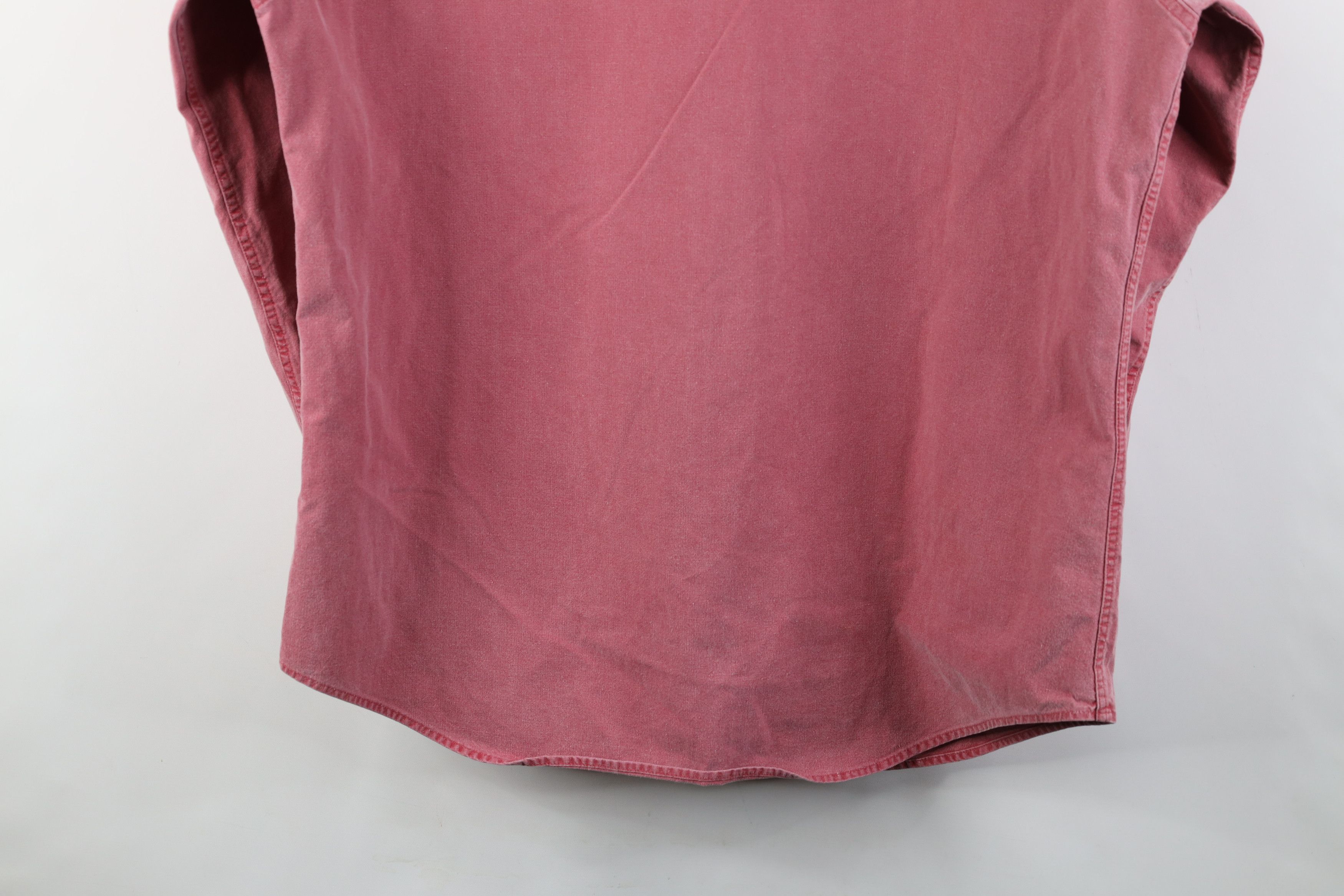 Woolrich Woolen Mills Vintage 90s Woolrich Stonewash Button Shirt Red Cotton Size US L / EU 52-54 / 3 - 14 Thumbnail