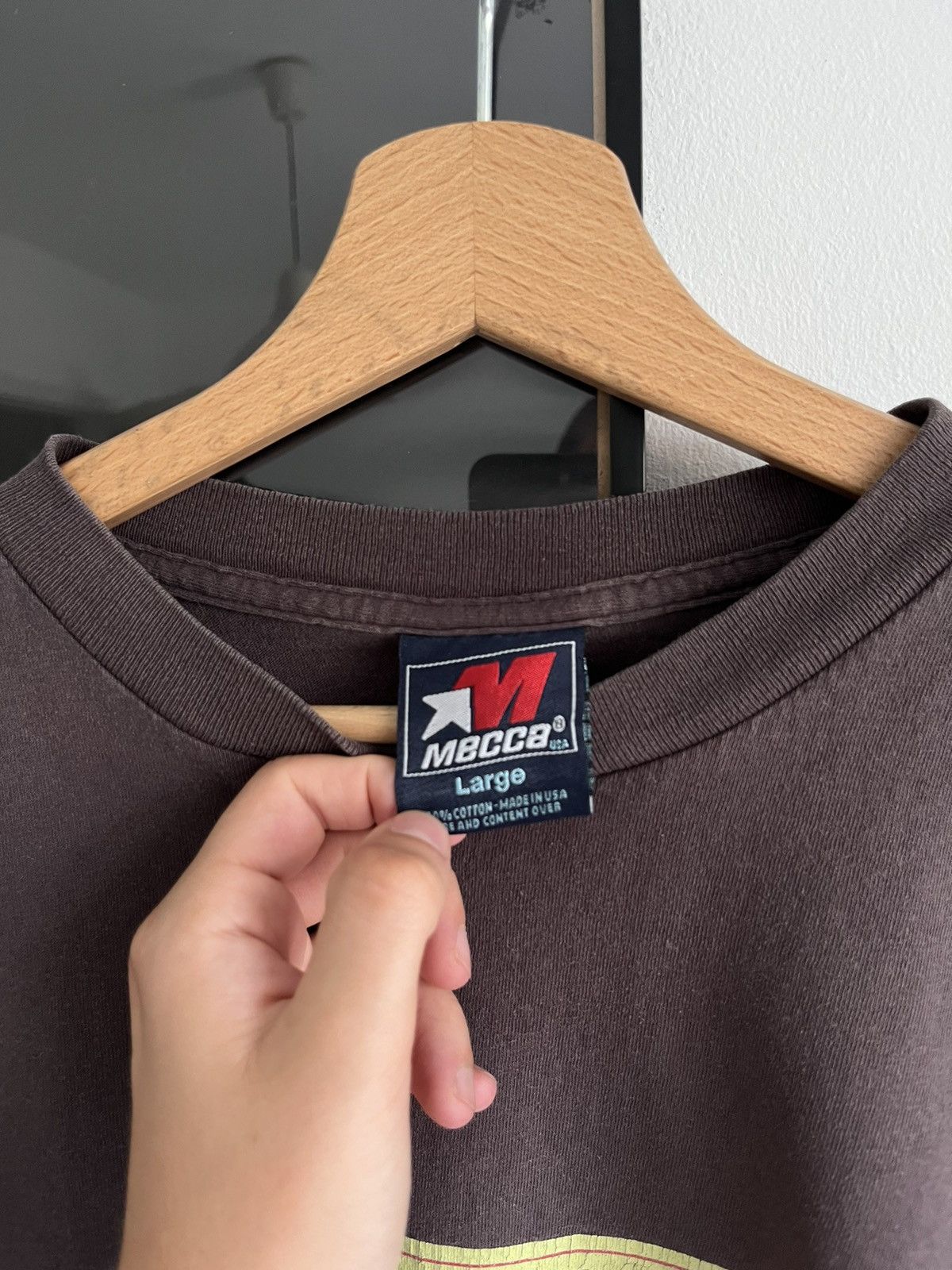 Mecca × Vintage Vintage Mecca USA Long Sleeve Tee Shirt Size US L / EU 52-54 / 3 - 4 Thumbnail