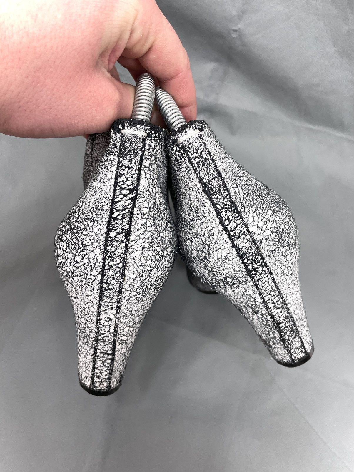 Maison Margiela Maison Martin Margiela Line 22 Cracked Peep-Toe Ankle Boots Size US 8.5 / IT 38.5 - 9 Thumbnail