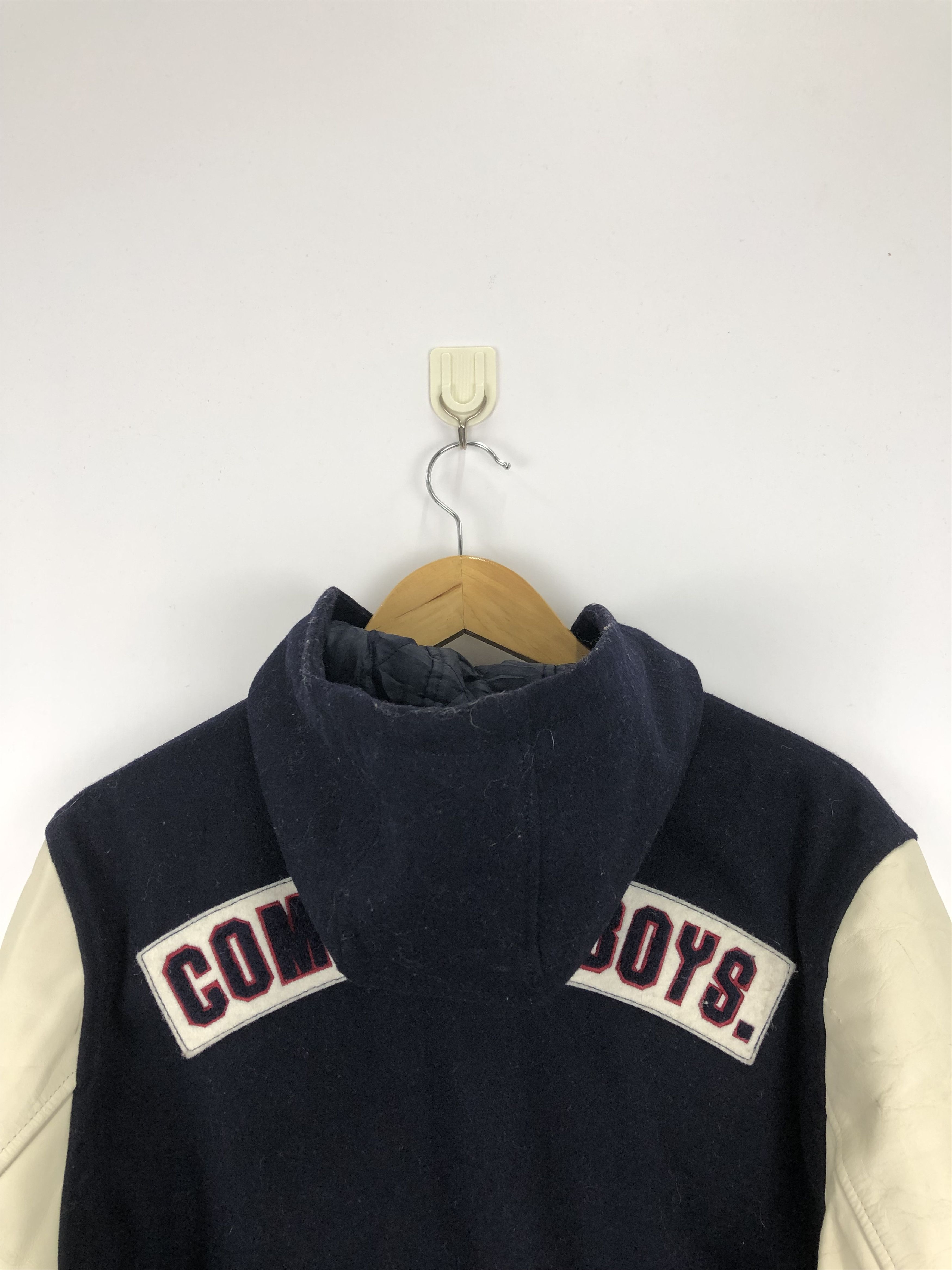 Comme Ca Ism Vintage Comme Ca Boys Wool Leather Varsity Hoodie V0381 Size US M / EU 48-50 / 2 - 4 Thumbnail