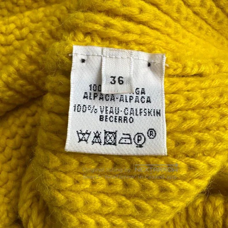 Hermes Hermes Yellow Alpaca Wool Knitwear Set Size XS / US 0-2 / IT 36-38 - 5 Thumbnail