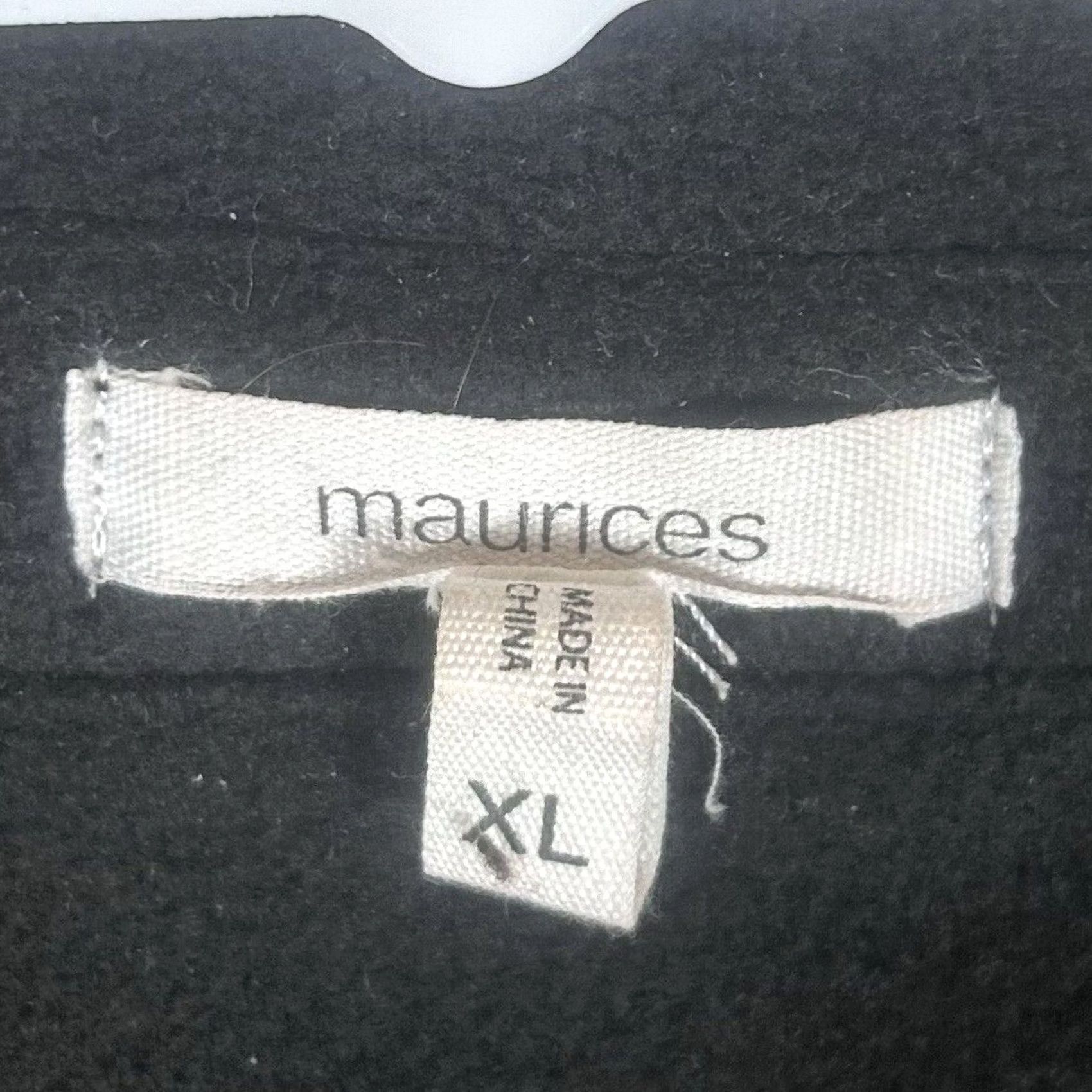 Vintage Maurices Plaid Flannel Jacket Shirt Womens XL Red Black Long Sleeve Fleece Quilted Pockets Size XL / US 12-14 / IT 48-50 - 4 Thumbnail