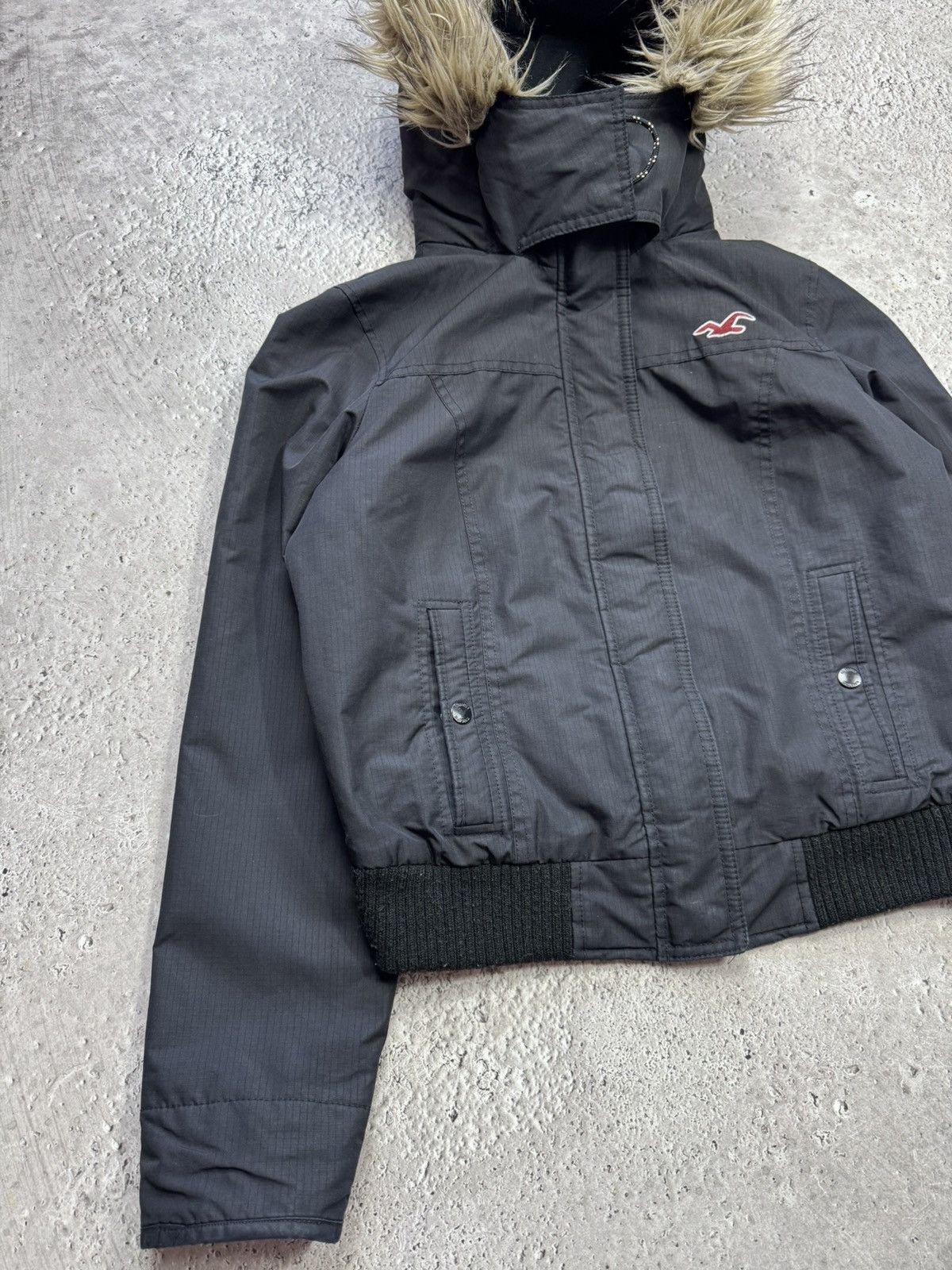 Hollister Hollister Faux Fur Hooded Bomber Jacket Black Women’s Size M Size M / US 6-8 / IT 42-44 - 3 Thumbnail