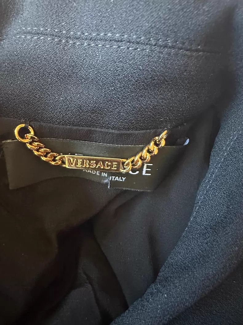Versace Versace Women's openwork blazer with black buttons and gol Size L / US 10 / IT 46 - 2 Thumbnail