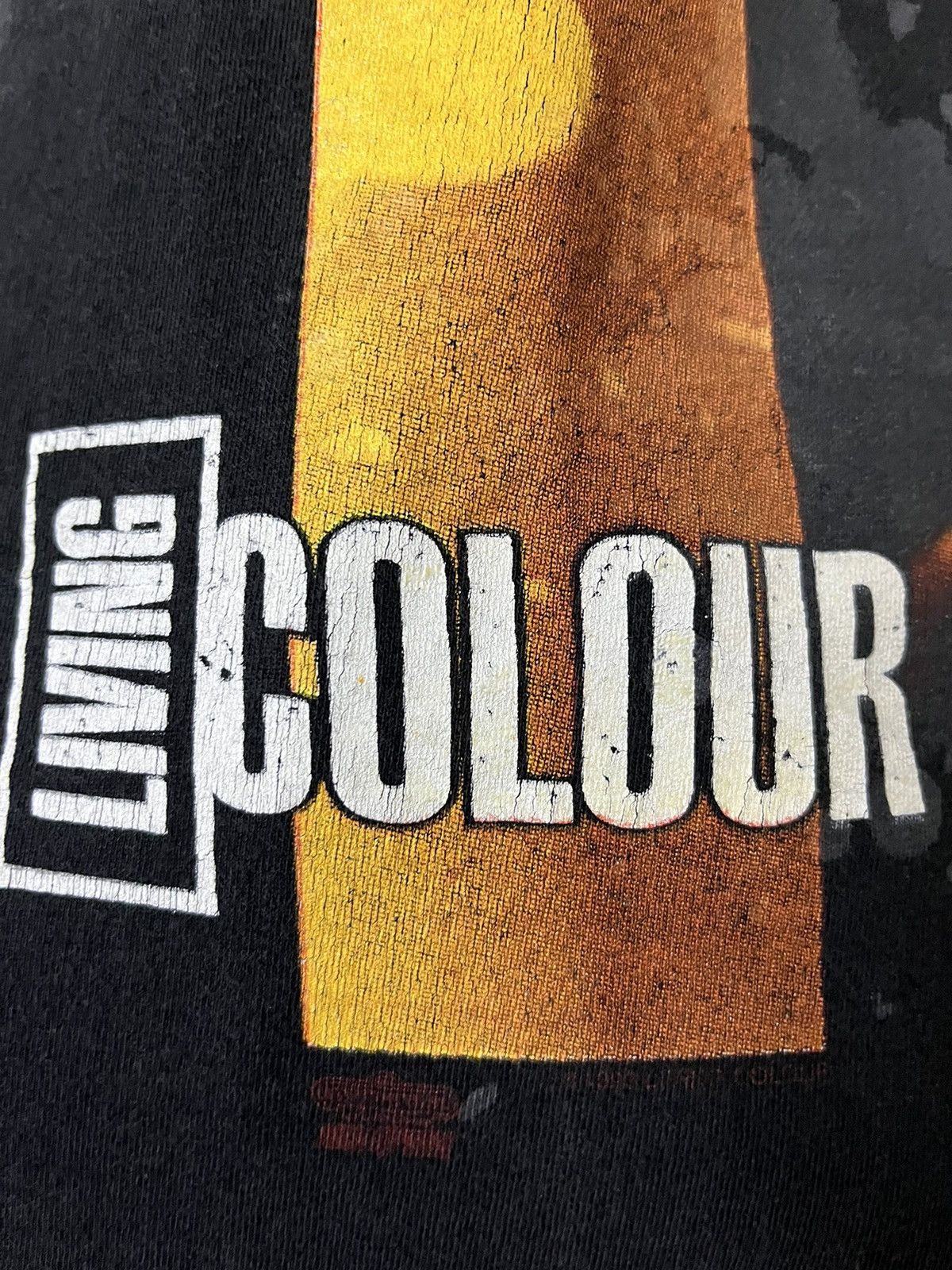 Band Tees VINTAGE 90s LIVING COLOUR STAIN PUNK FUNK ROCK BAND TSHIRT Size US XL / EU 56 / 4 - 5 Thumbnail