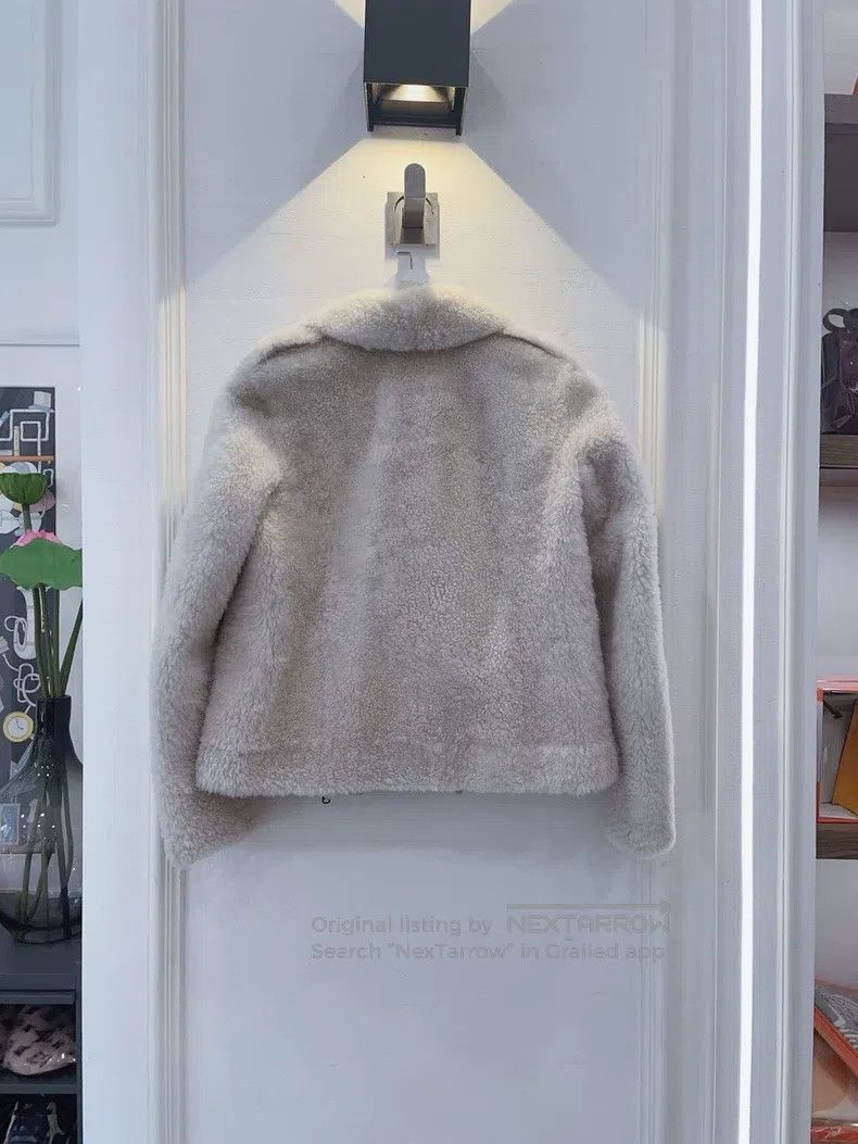 Brunello Cucinelli Brunello Cucinelli Off-white Leather and Fur Biker Jacket Size XS / US 0-2 / IT 36-38 - 2 Thumbnail