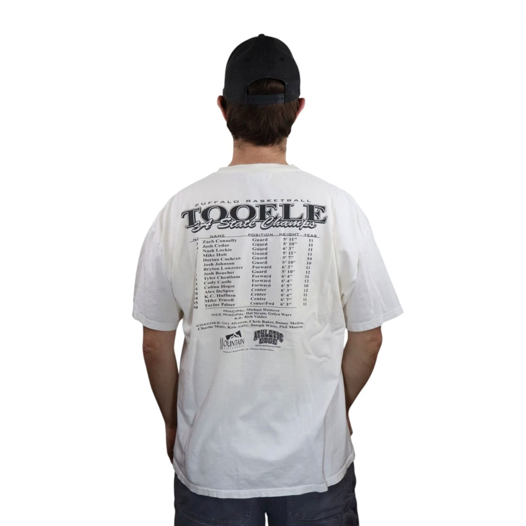 Vintage VINTAGE Tooele Utah Basketball T Shirt Mens XL 2005 State Champs UHSAA High School White Graphic Print Front Back Stadium Pride USA 80s 90s Boys Mens Size US XL / EU 56 / 4 - 2 Thumbnail