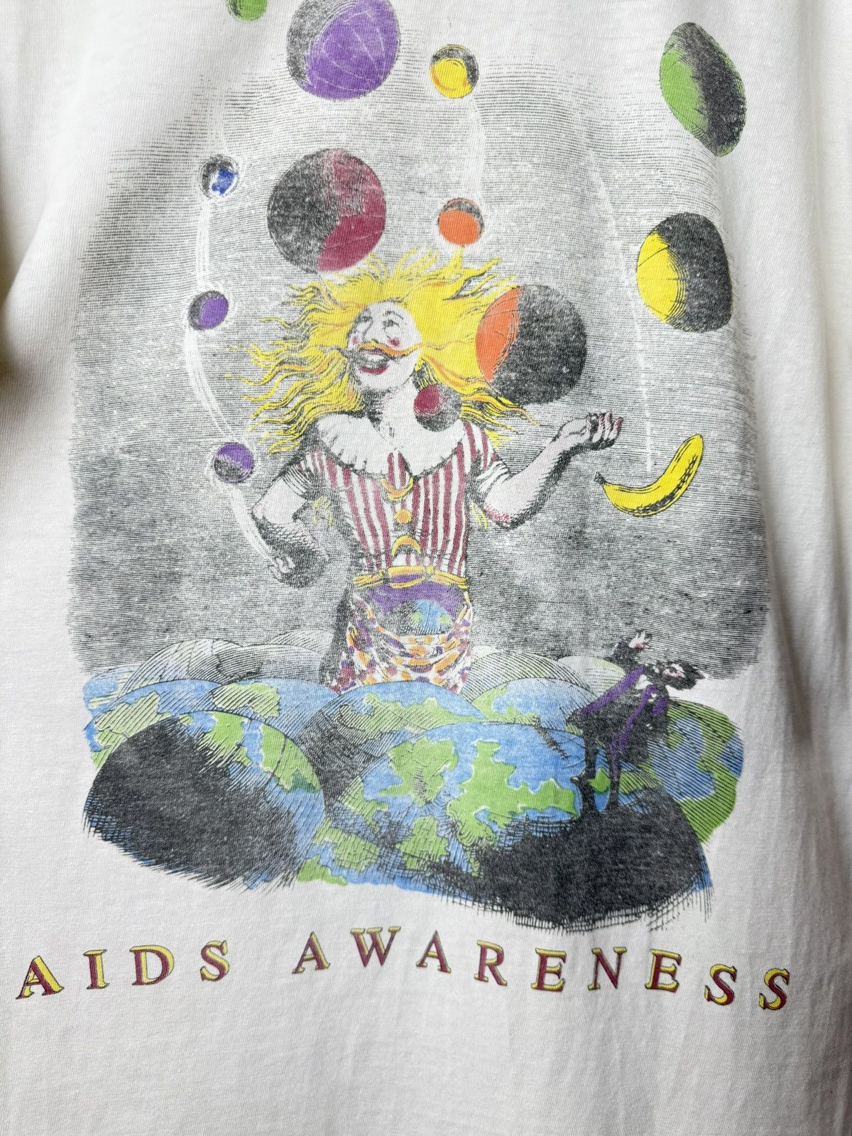 Hard Rock Cafe Vintage 1991 Hard Rock Cafe AIDS AWARENESS T Shirt Size US M / EU 48-50 / 2 - 10 Thumbnail