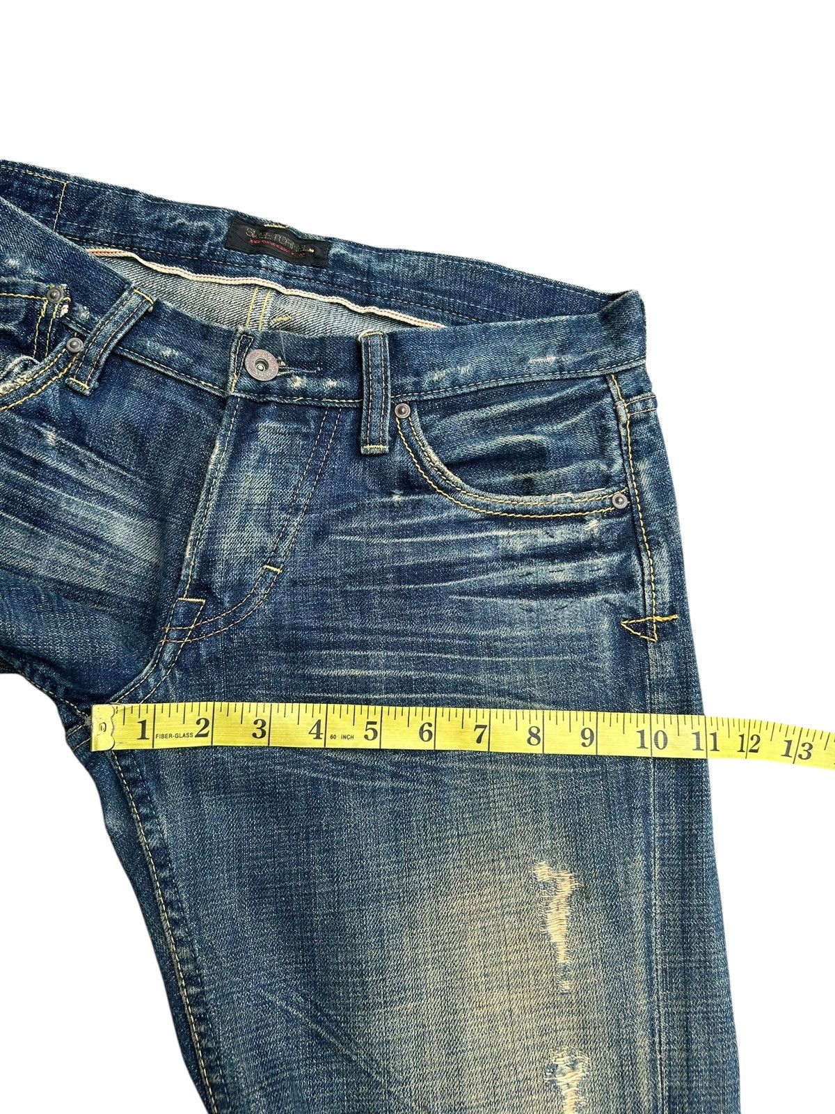 Kapital FLARE VINTAGE SWEET CAMEL SELVEDGE BUCKLE BACK DENIM JEAN Size US 31 - 18 Thumbnail