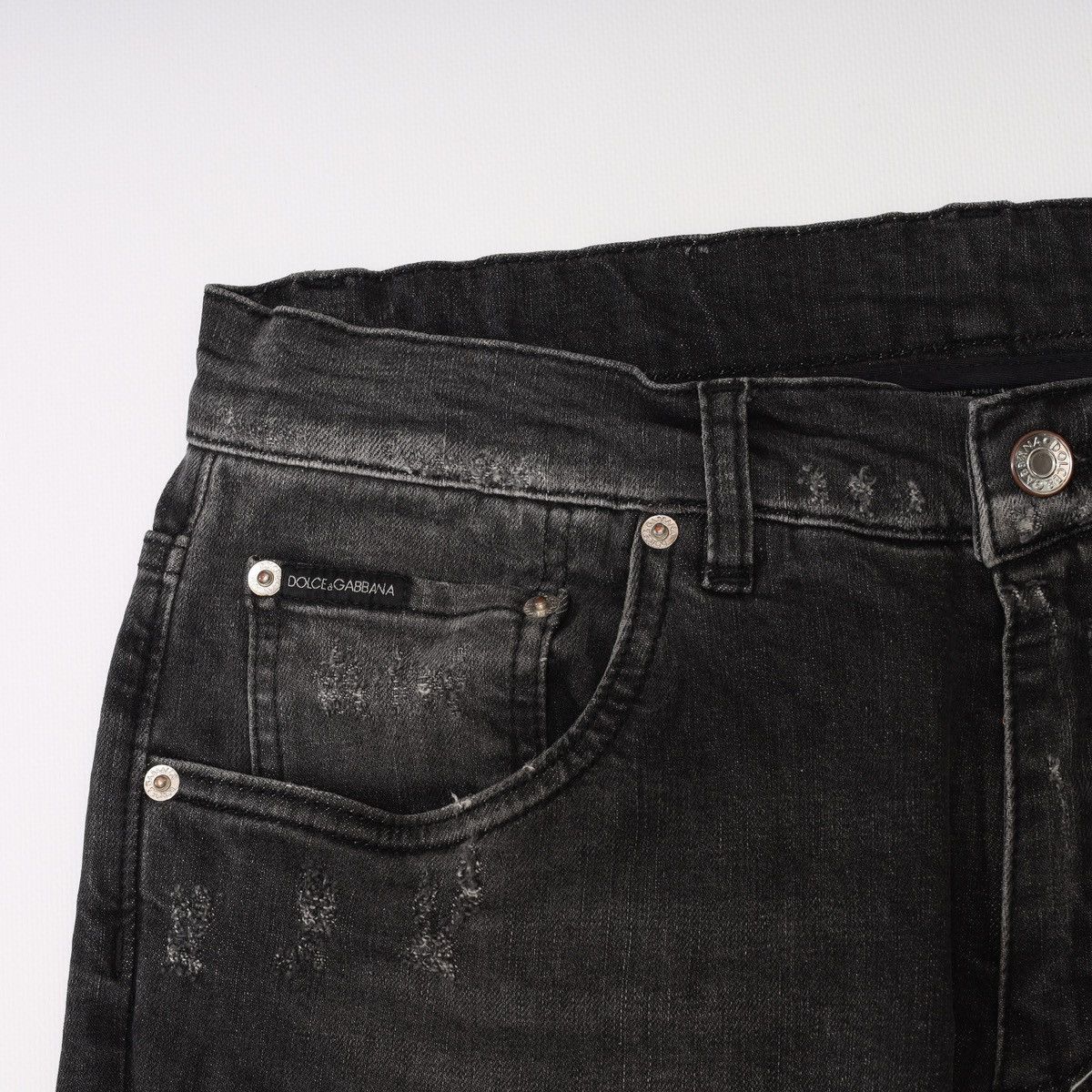 Dolce & Gabbana Dolce Gabbana Slim Grey Denim Jeans Distressed Size US 34 / EU 50 - 9 Thumbnail