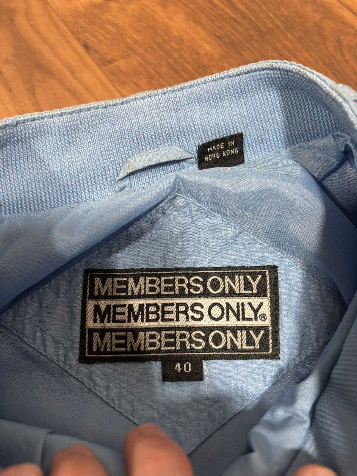 Members Only × Vintage Vintage Members Only Jacket Light Blue Full Zip Bomber Size US M / EU 48-50 / 2 - 4 Thumbnail