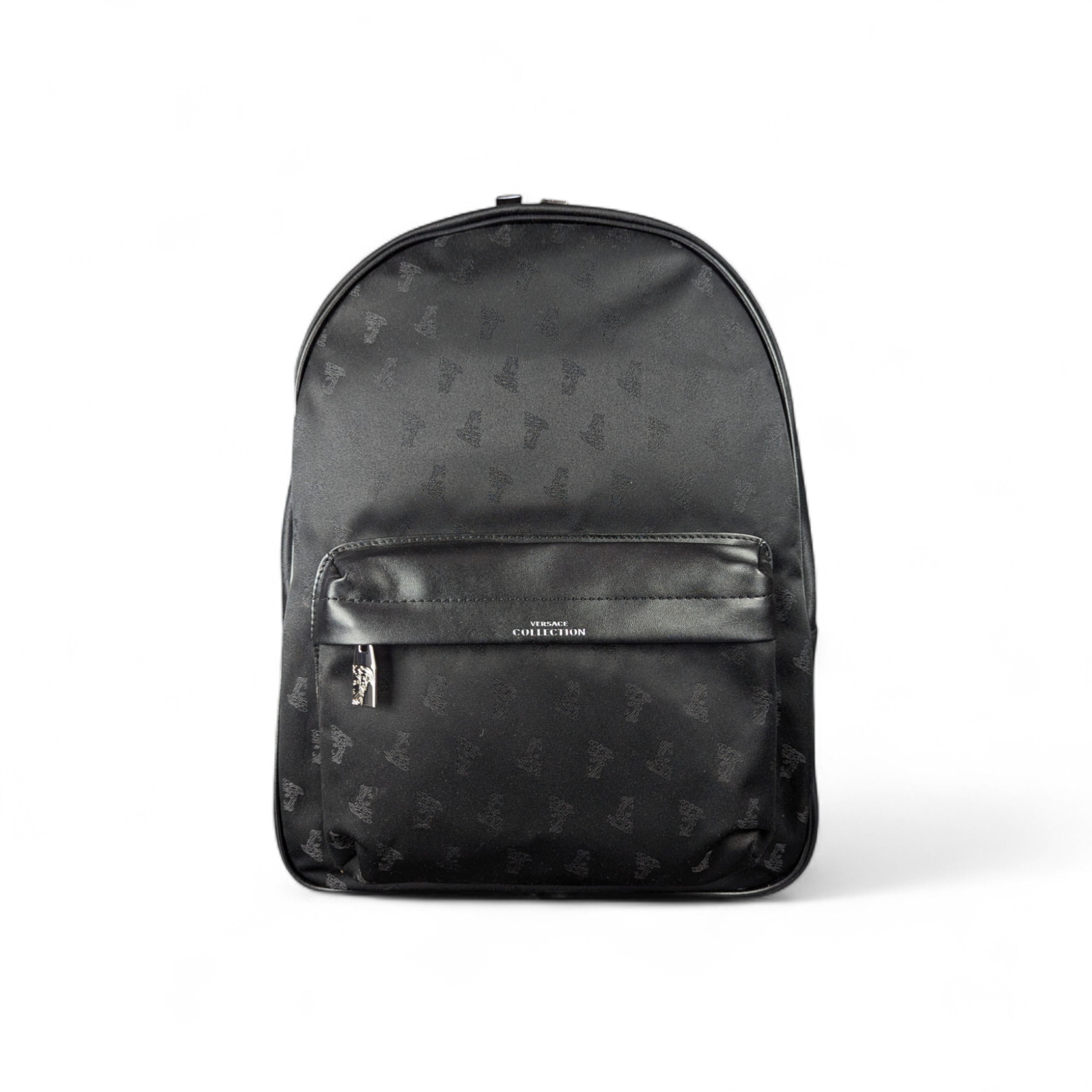 Versace VERSACE COLLECTION BLACK NYLON BACKPACK WITH LOGO Size ONE SIZE - 1 Thumbnail