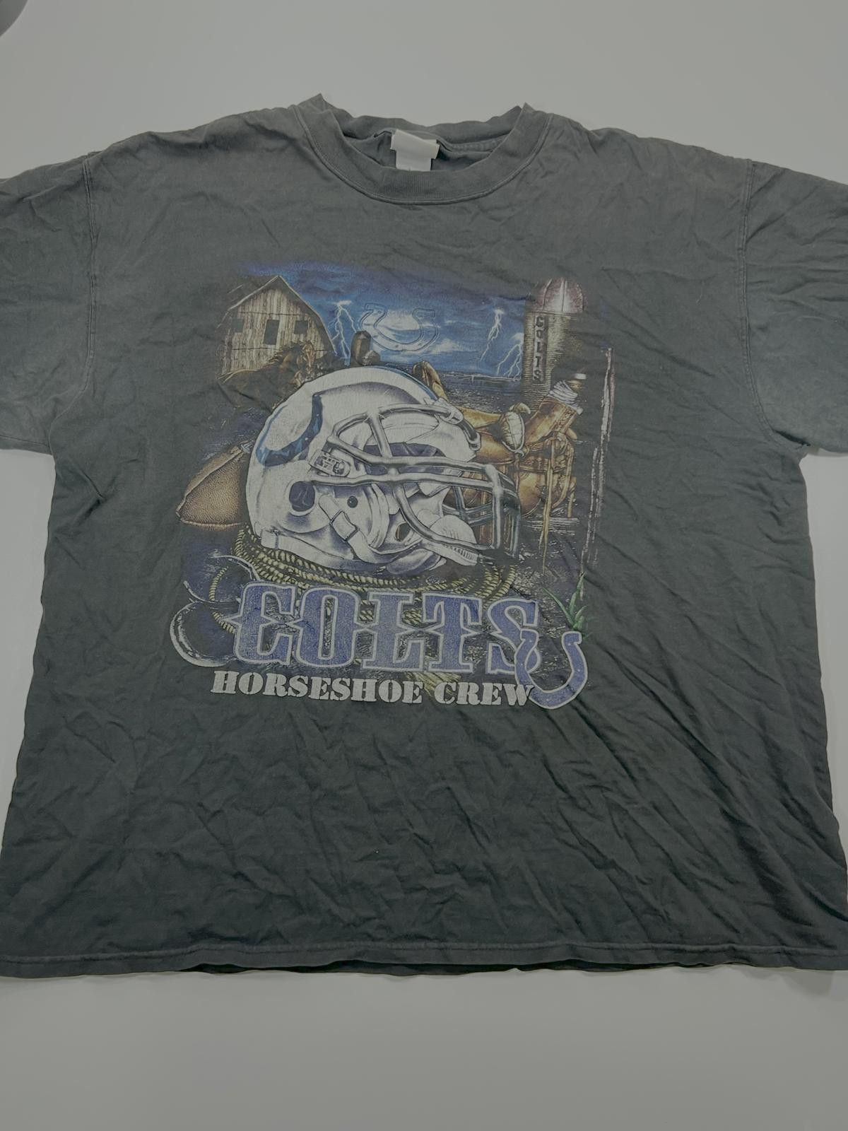NFL Vintage Colts Horseshoe Crew NFL T-Shirt Size US L / EU 52-54 / 3 - 1 Thumbnail