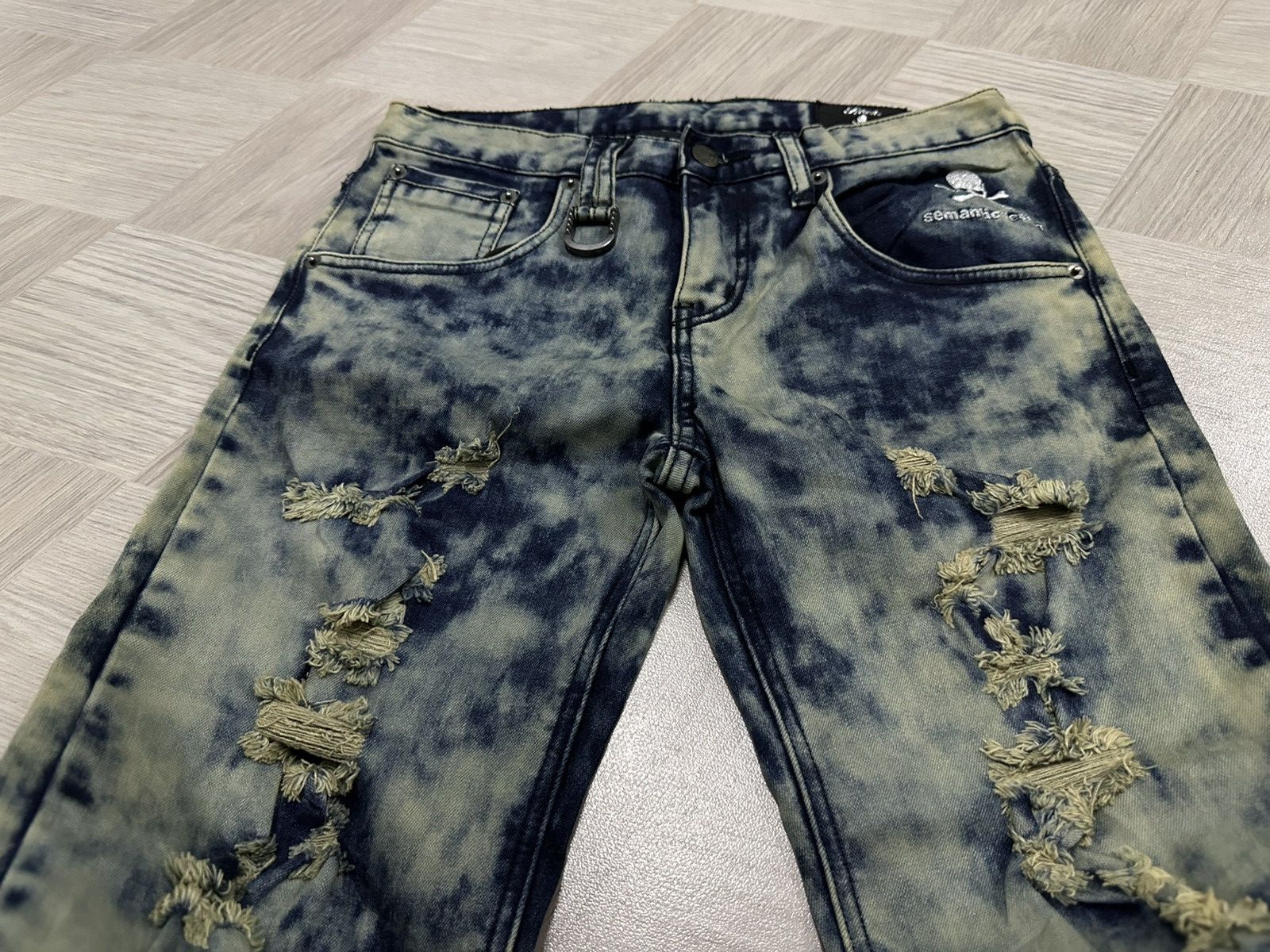 Mastermind Japan × Roen Roen Japan x Semantic Acid Wash Distressed Style Denim Pant Size US 29 - 5 Thumbnail