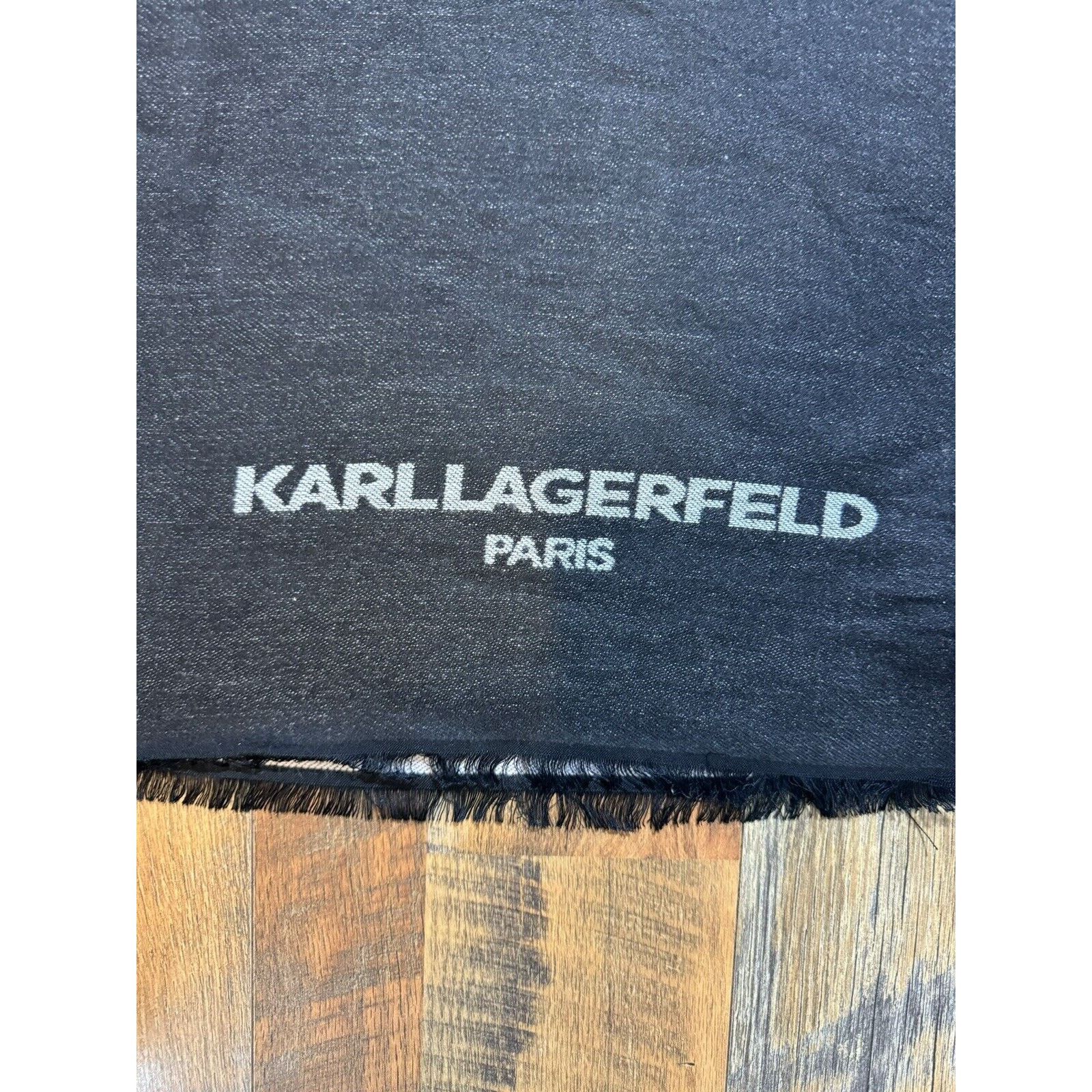 Karl Lagerfeld Karl Lagerfeld Black Scarf Shawl Choupette One Size 70*13 Size ONE SIZE - 8 Thumbnail