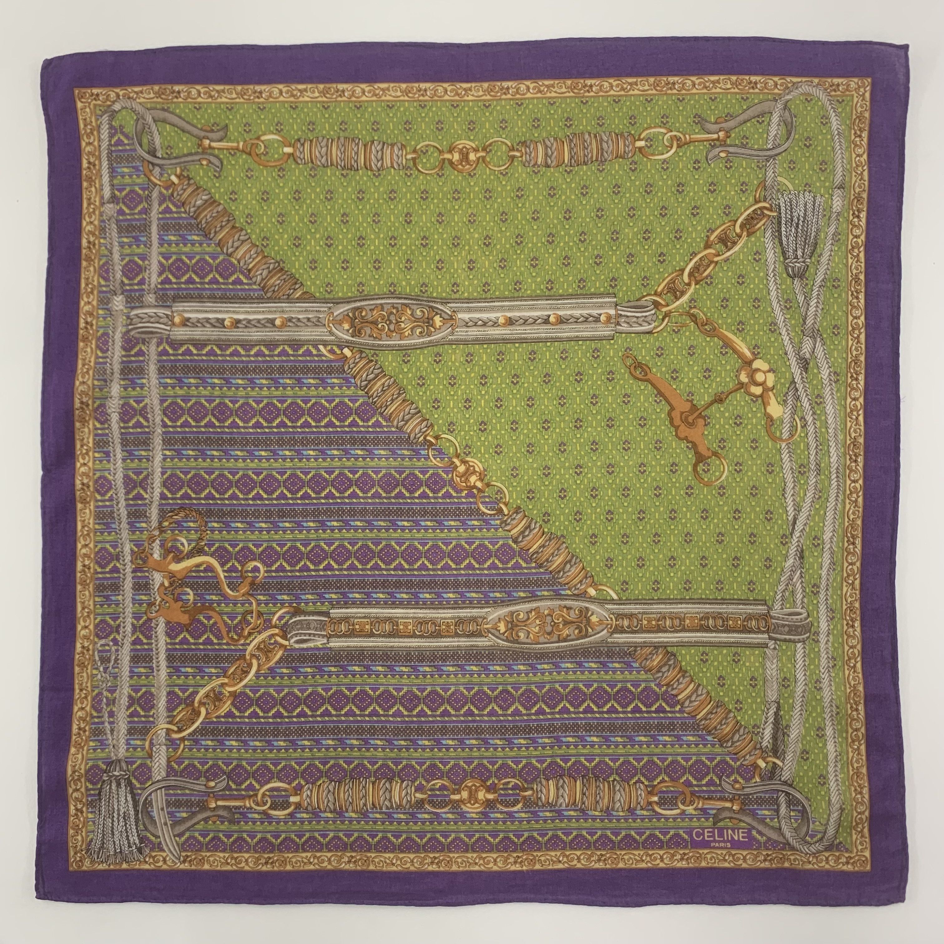 Celine Celine Handkerchief Bandana Neckerchief Square TB3492 Size ONE SIZE - 2 Thumbnail