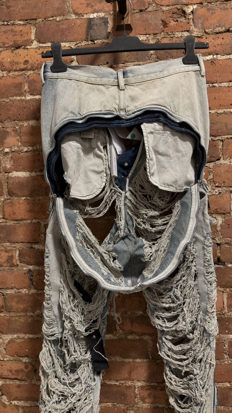 Rick Owens BNWT Rick Owens shredded bolan banana Size US 30 / EU 46 - 7 Thumbnail