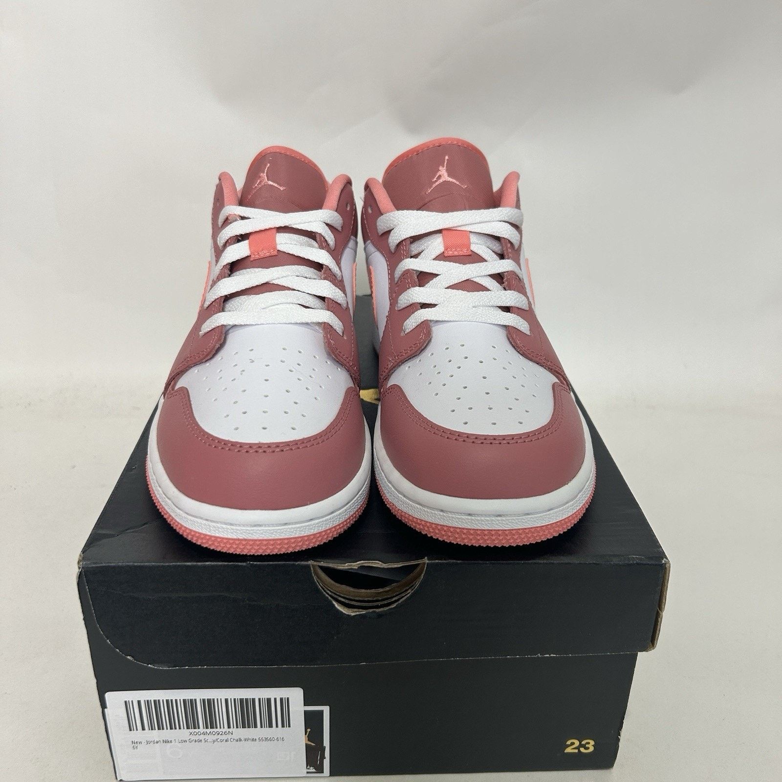 Jordan Brand Nike Air Jordan 1 Low GS “Desert Berry Coral Chalk” Size US 7.5 / IT 37.5 - 2 Thumbnail