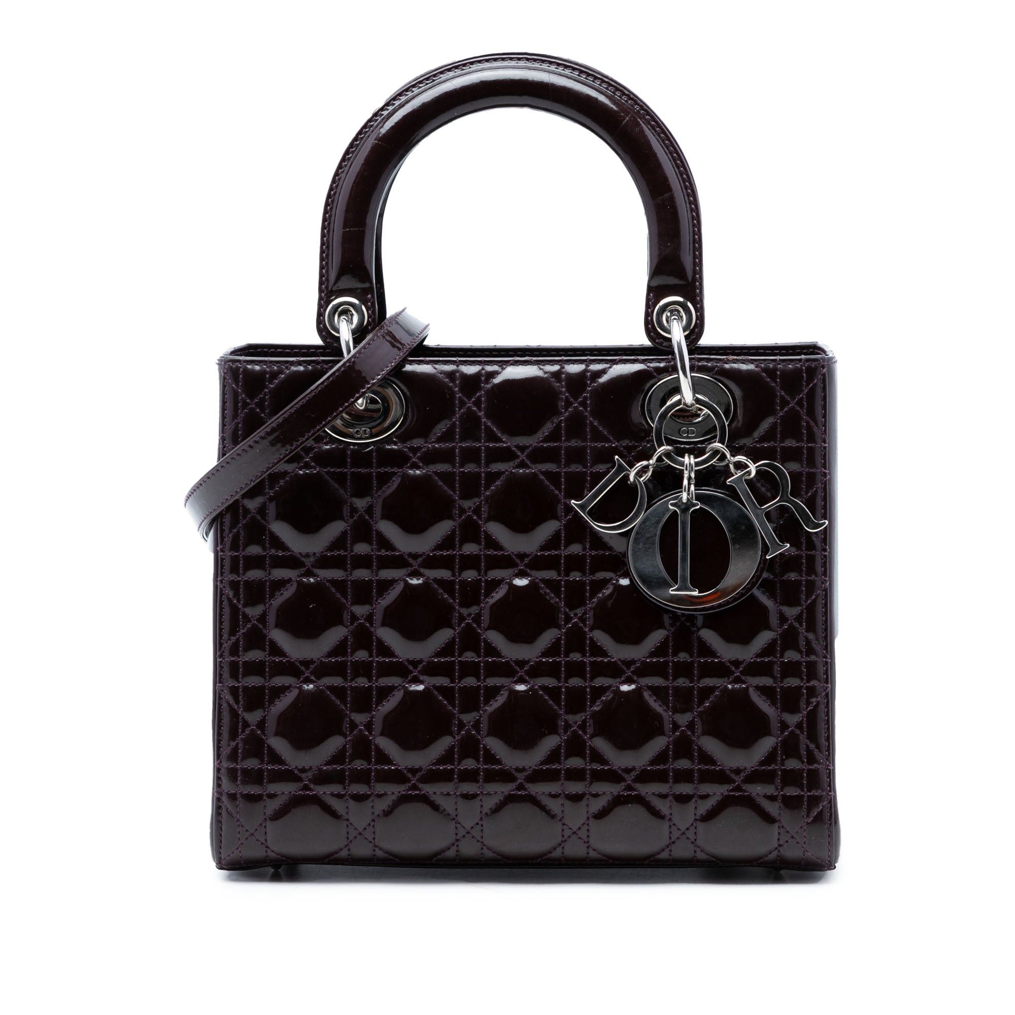 Dior Medium Patent Cannage Lady Dior Size ONE SIZE - 1 Thumbnail