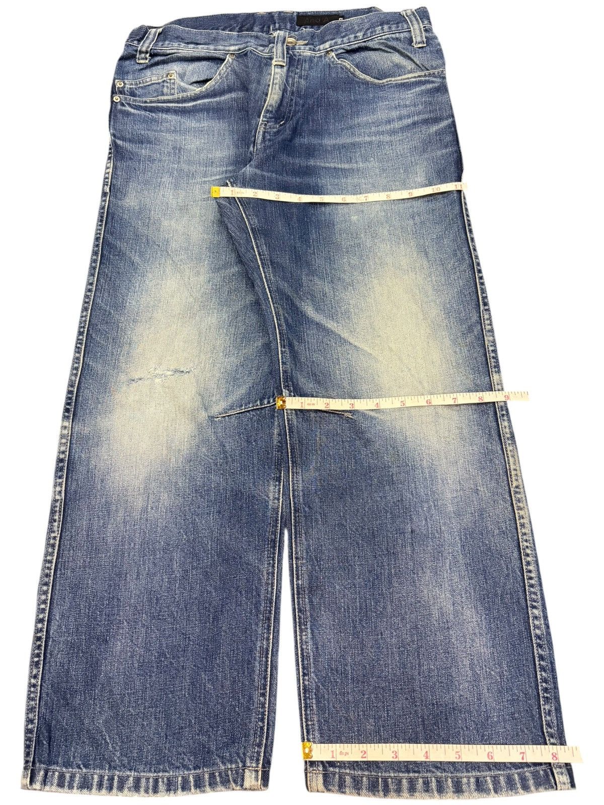 Edwin Vintage Japanese Brand Faded Wash Distress Loose Jeans Size US 31 - 8 Thumbnail