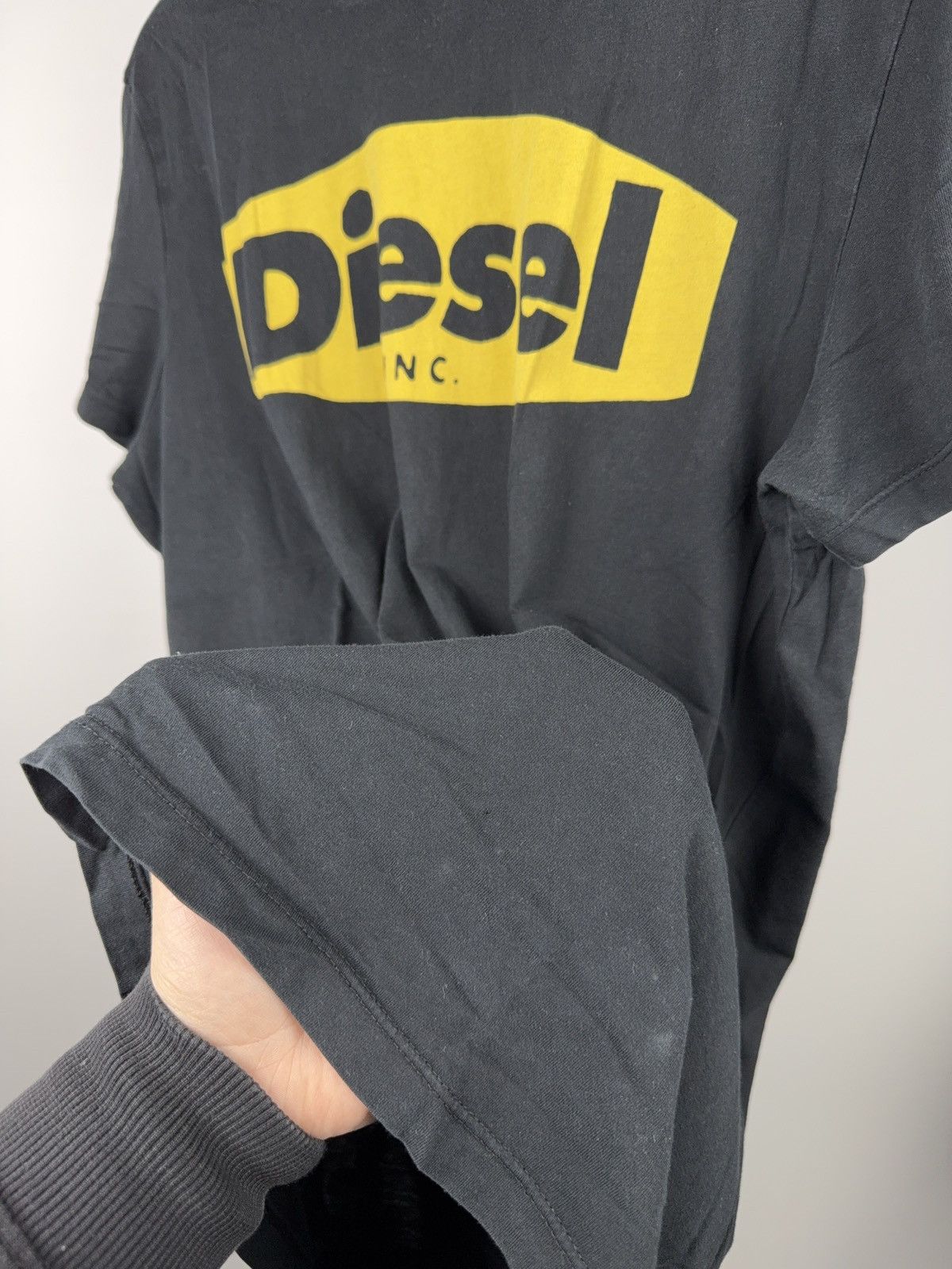 Diesel 00s Luxury Diesel Logo Retro Faded T Shirt Black Y2K Tee Size US XL / EU 56 / 4 - 8 Thumbnail