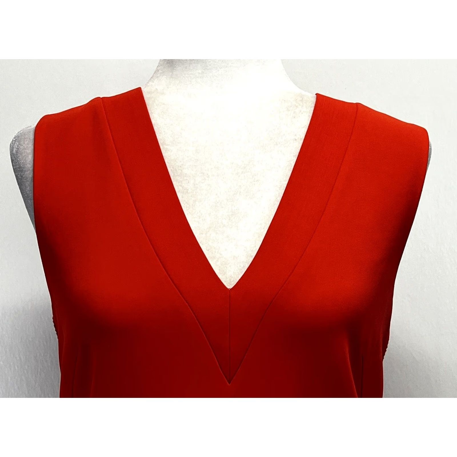 Rag & Bone Rag & Bone Mini Dress Womens 4 Orange Sleeveless Pockets Shift V-Neck Party/Cocktail Size S / US 4 / IT 40 - 5 Thumbnail