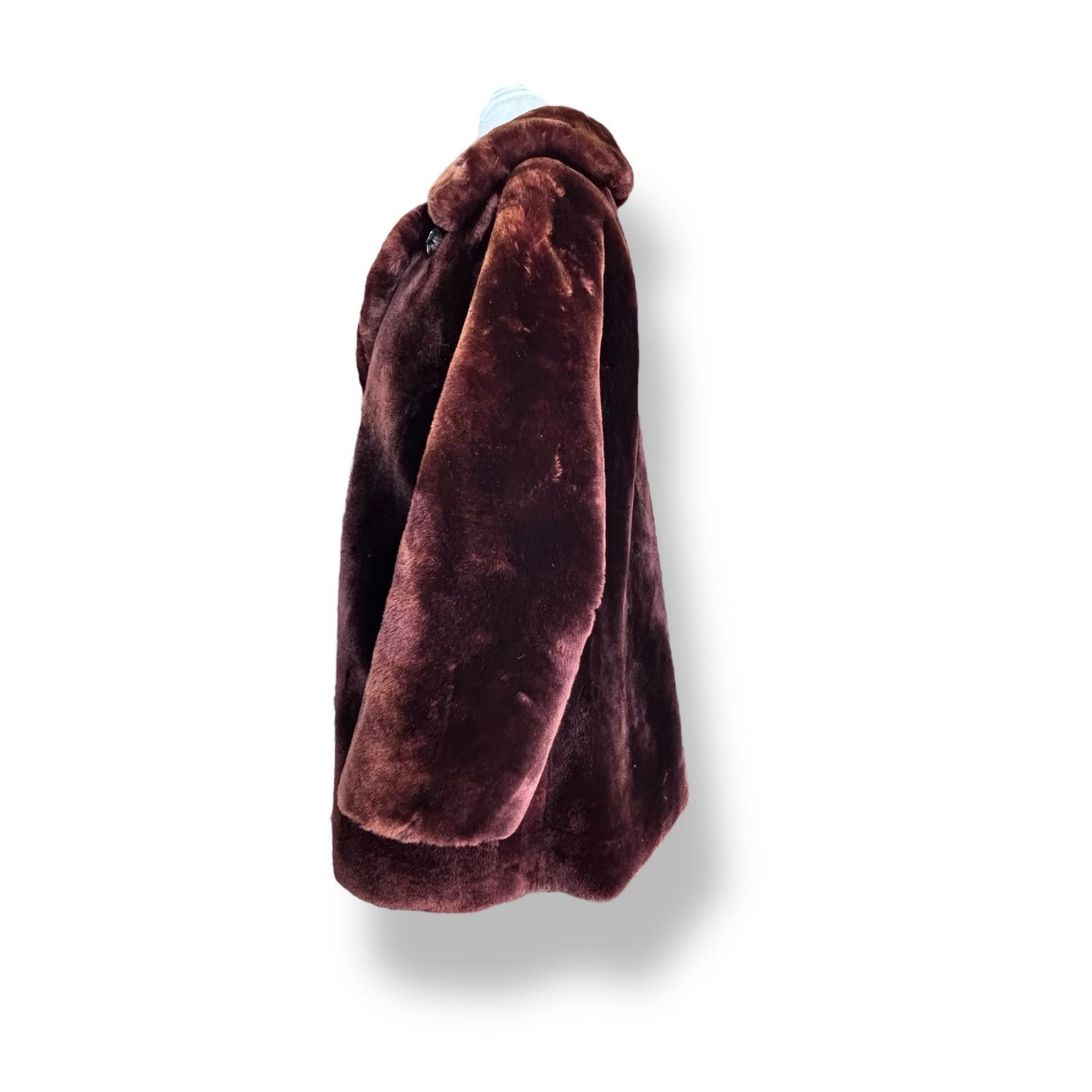 Vintage Vintage 50s Rifkens Dark Brown Mink Fur Coat Satin Lined MCM Size M / US 6-8 / IT 42-44 - 3 Thumbnail