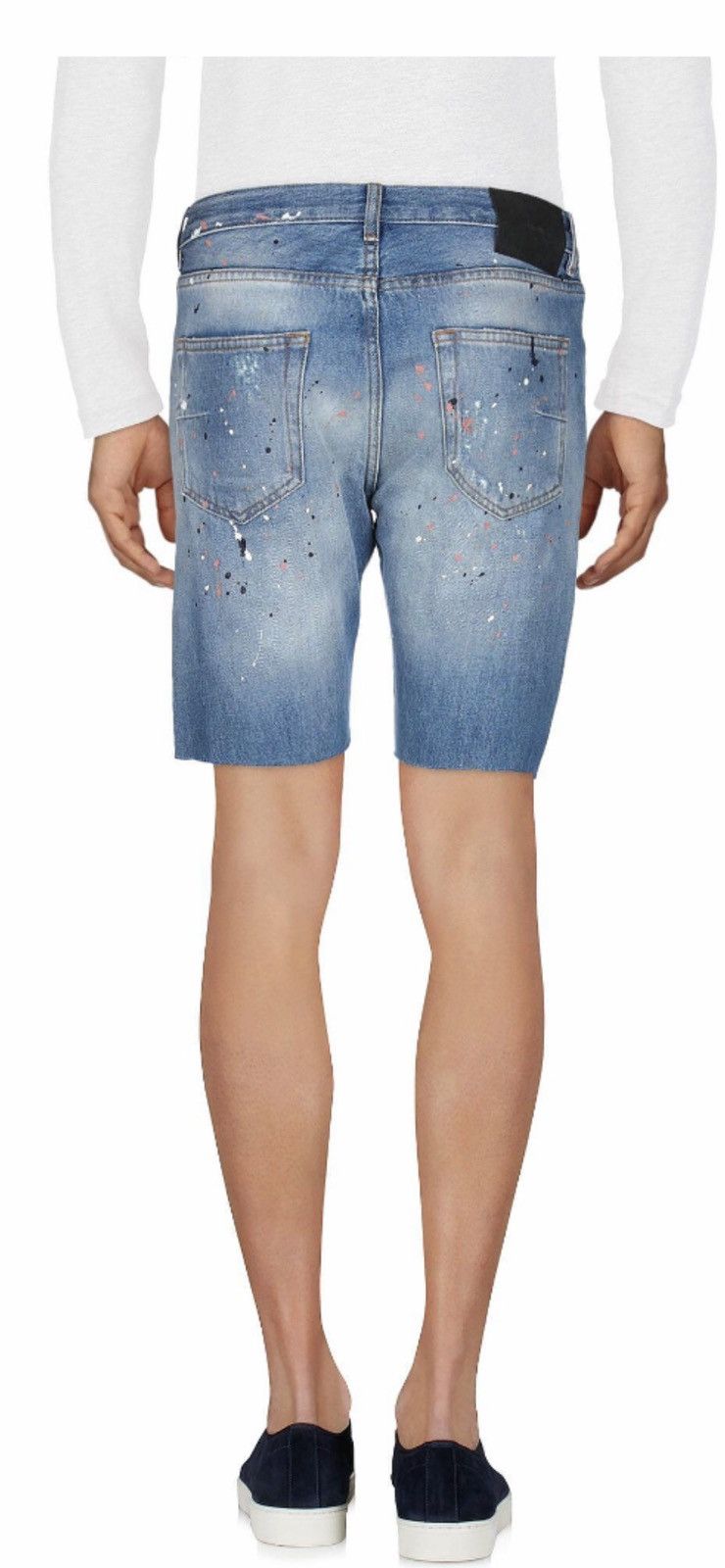 Grifoni Grifoni denim paint splashed mens shorts size 33.Italy Size US 33 - 6 Thumbnail