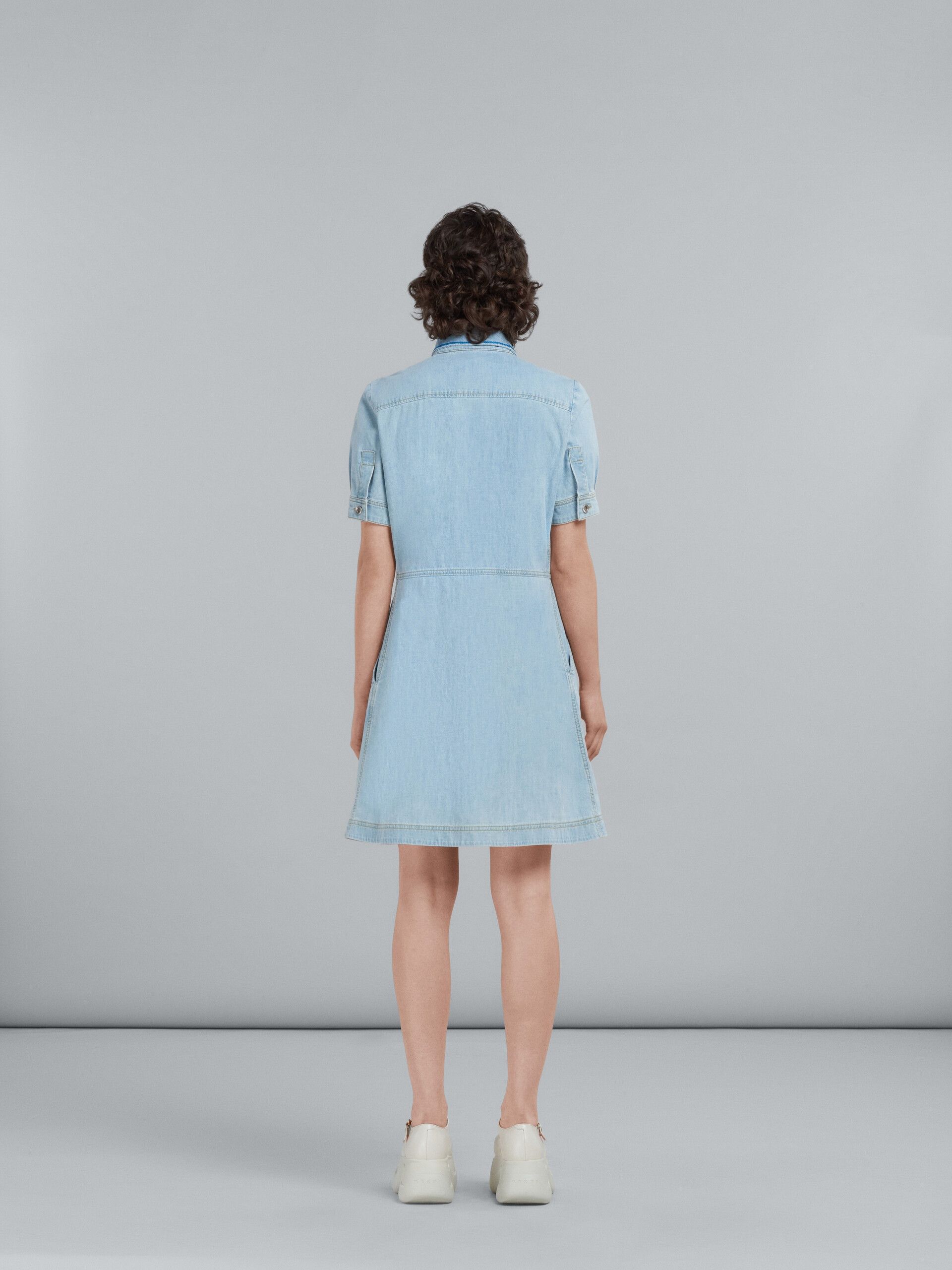 Marni o1y1025 Mini Denim Dress in Blue Size S / US 4 / IT 40 - 5 Thumbnail